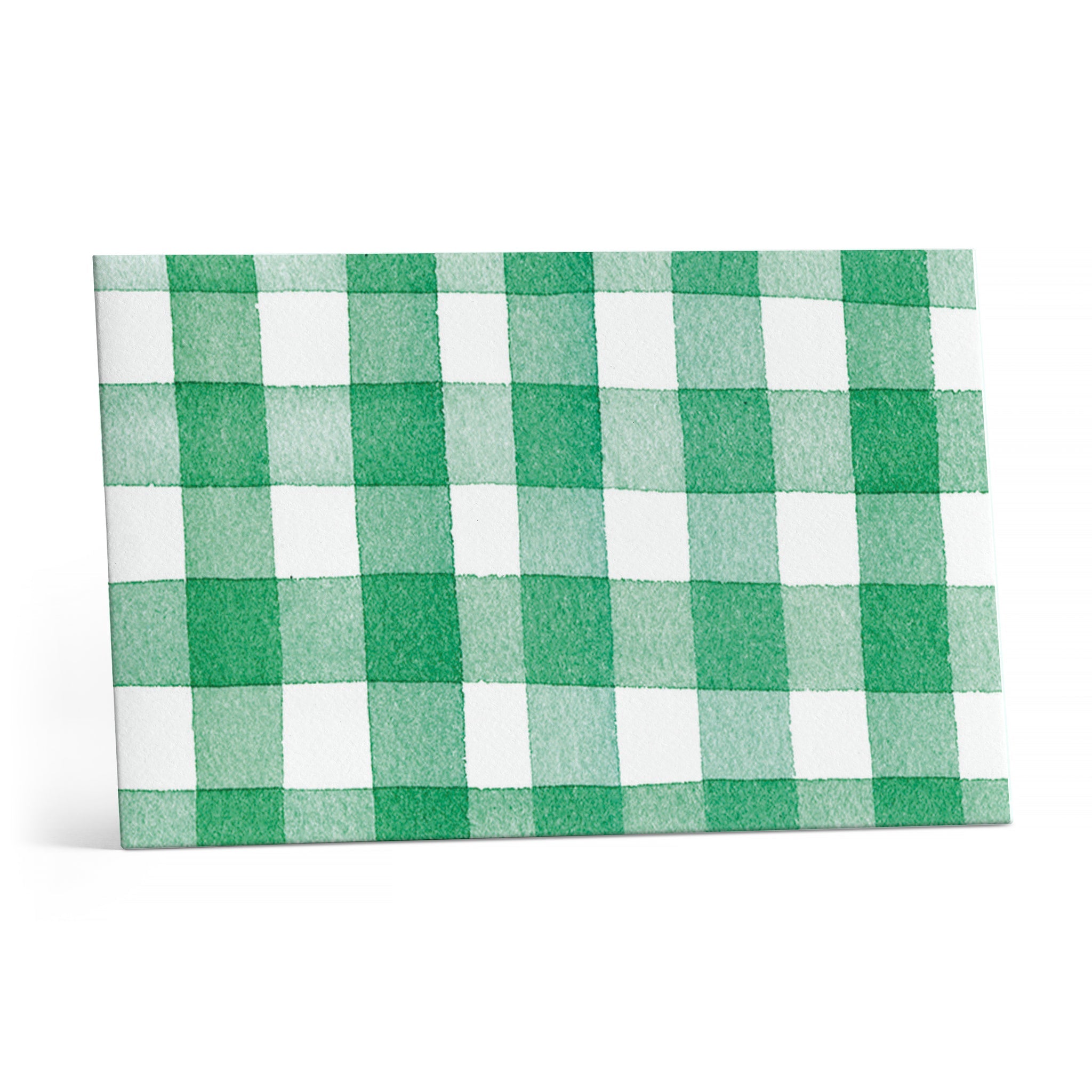 Envelope for Little Note in green check.