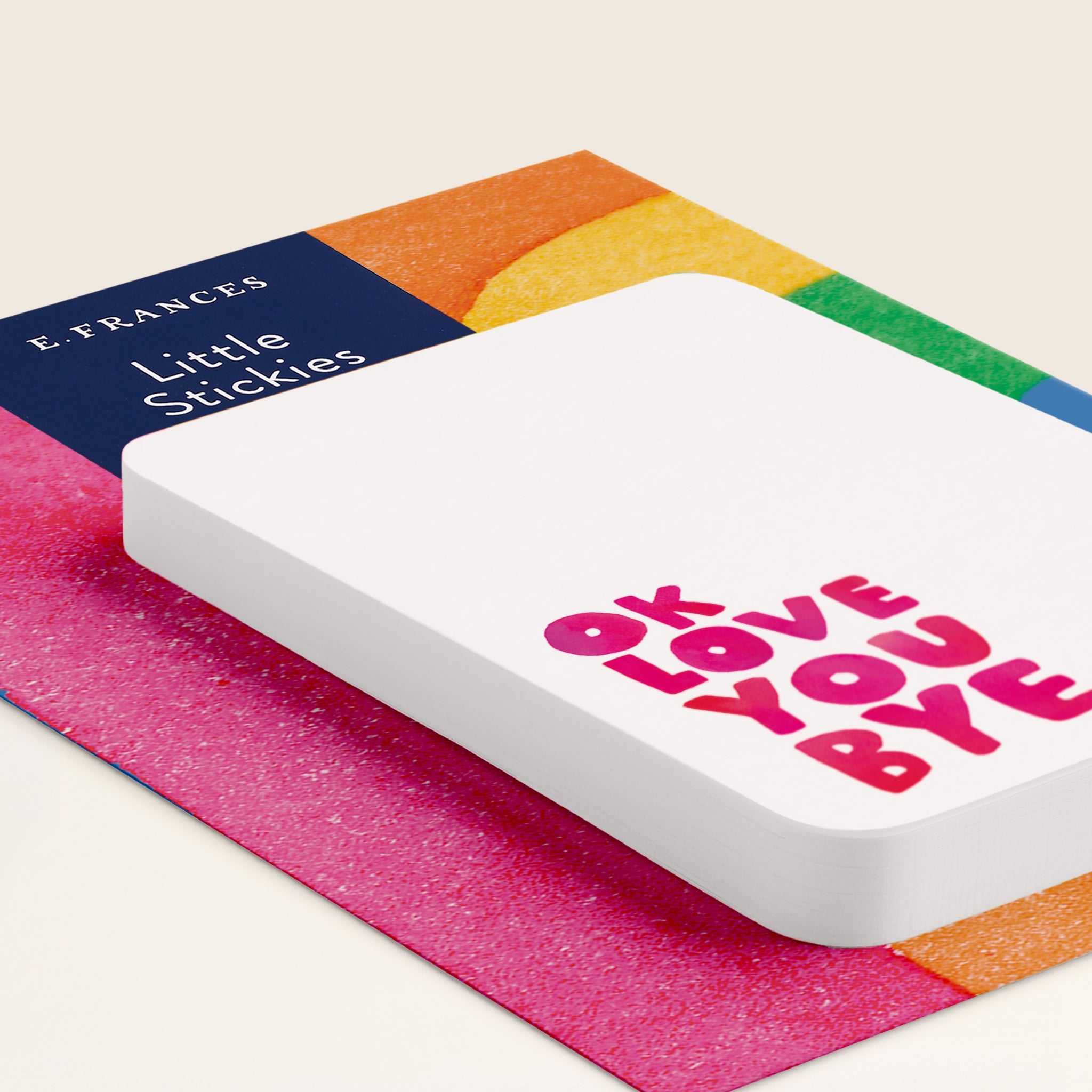 Colorful notepad with &