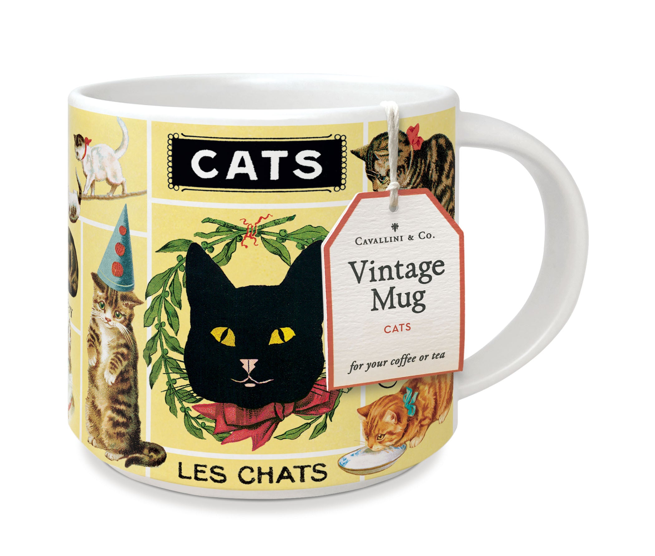 Mug with cat-themed design, Cats&