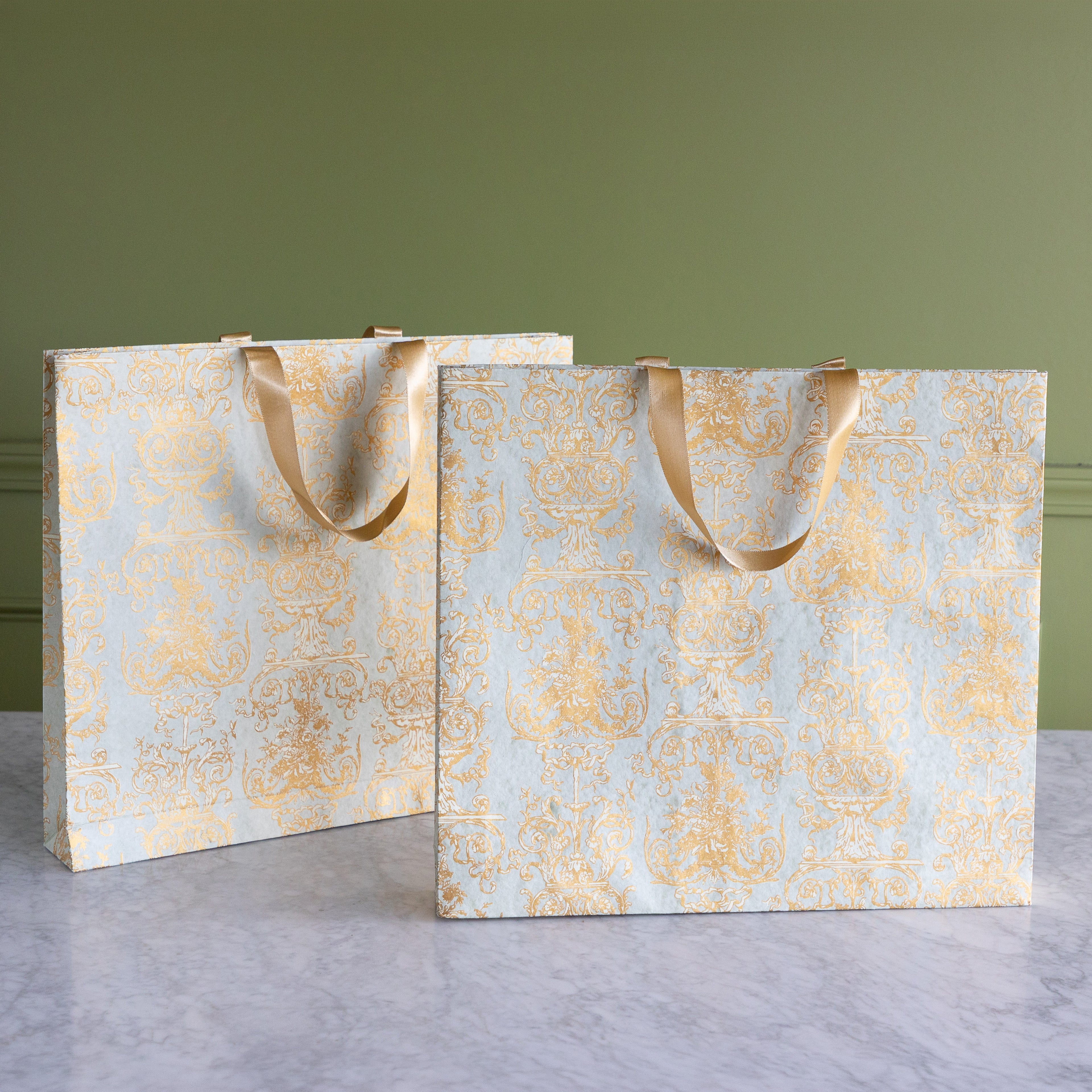 Gilded Scroll Shopping Bag