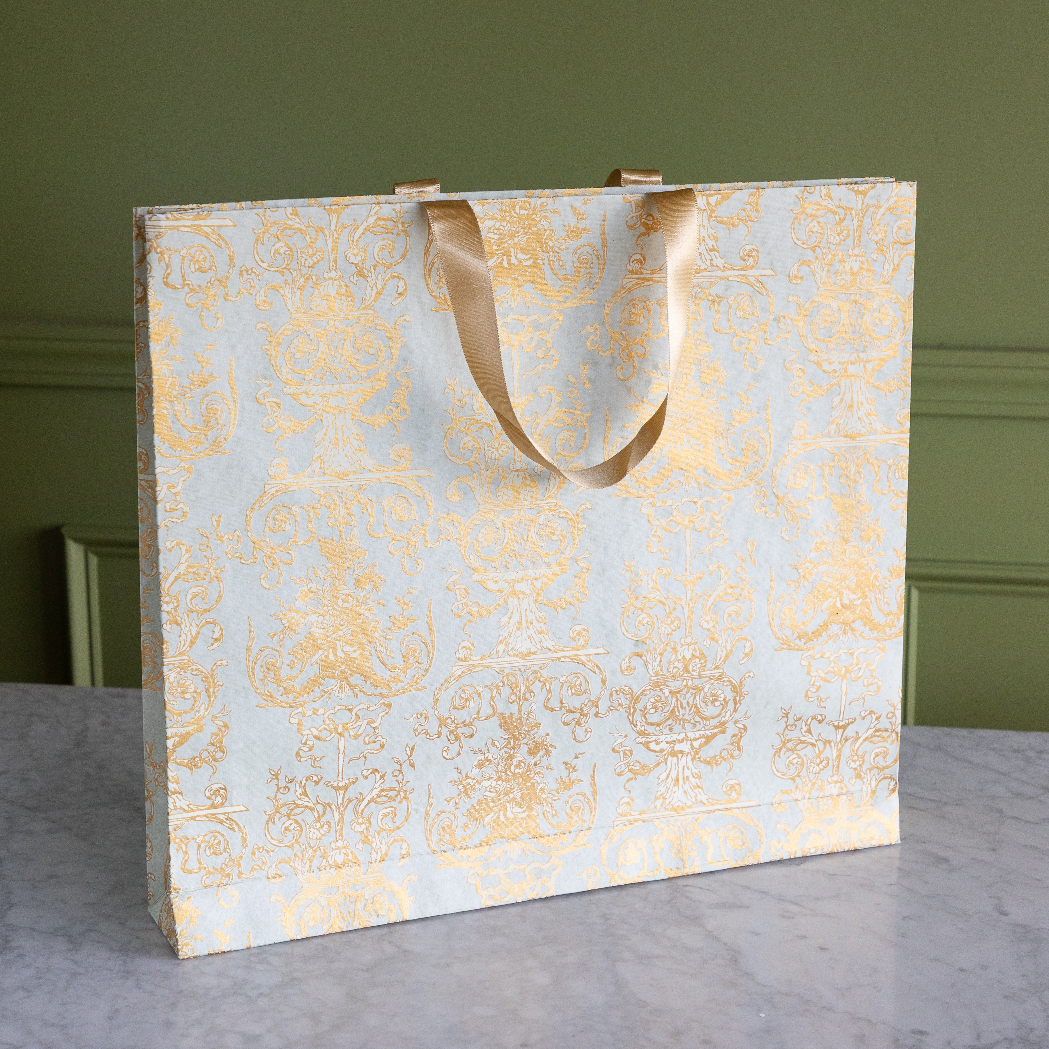 Gilded Scroll Shopping Bag