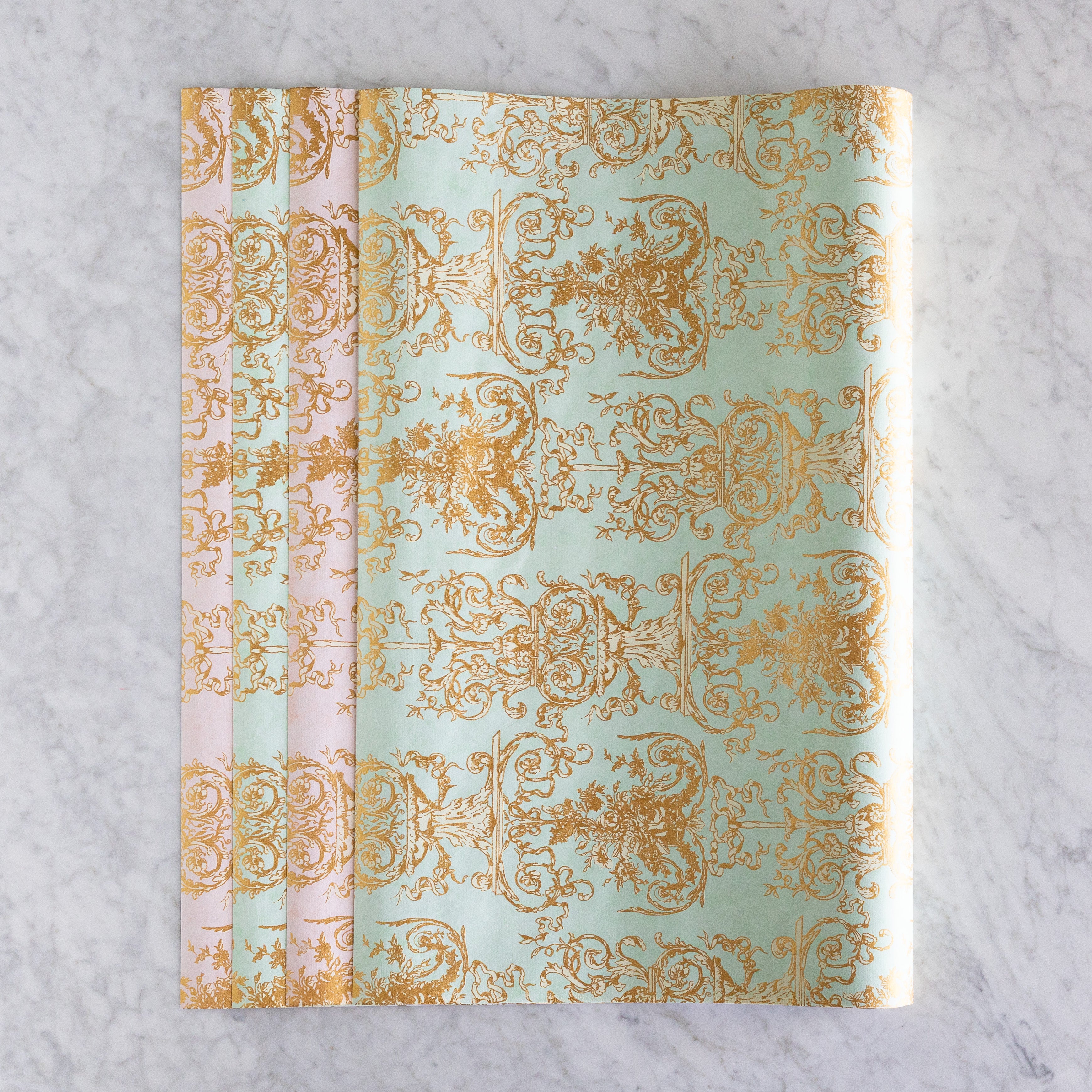 Gilded Scroll Wrapping Sheets