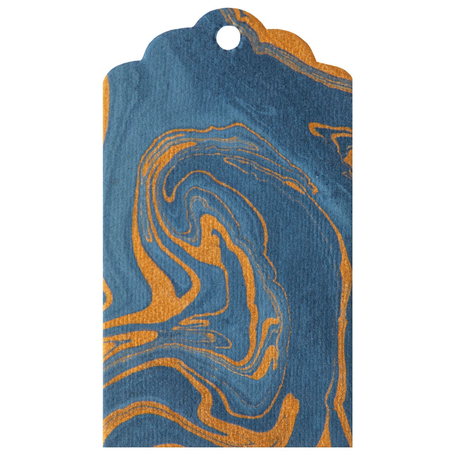 A handmade Vein Marbled Gift Tag made from unique papers by Hester & Cook.