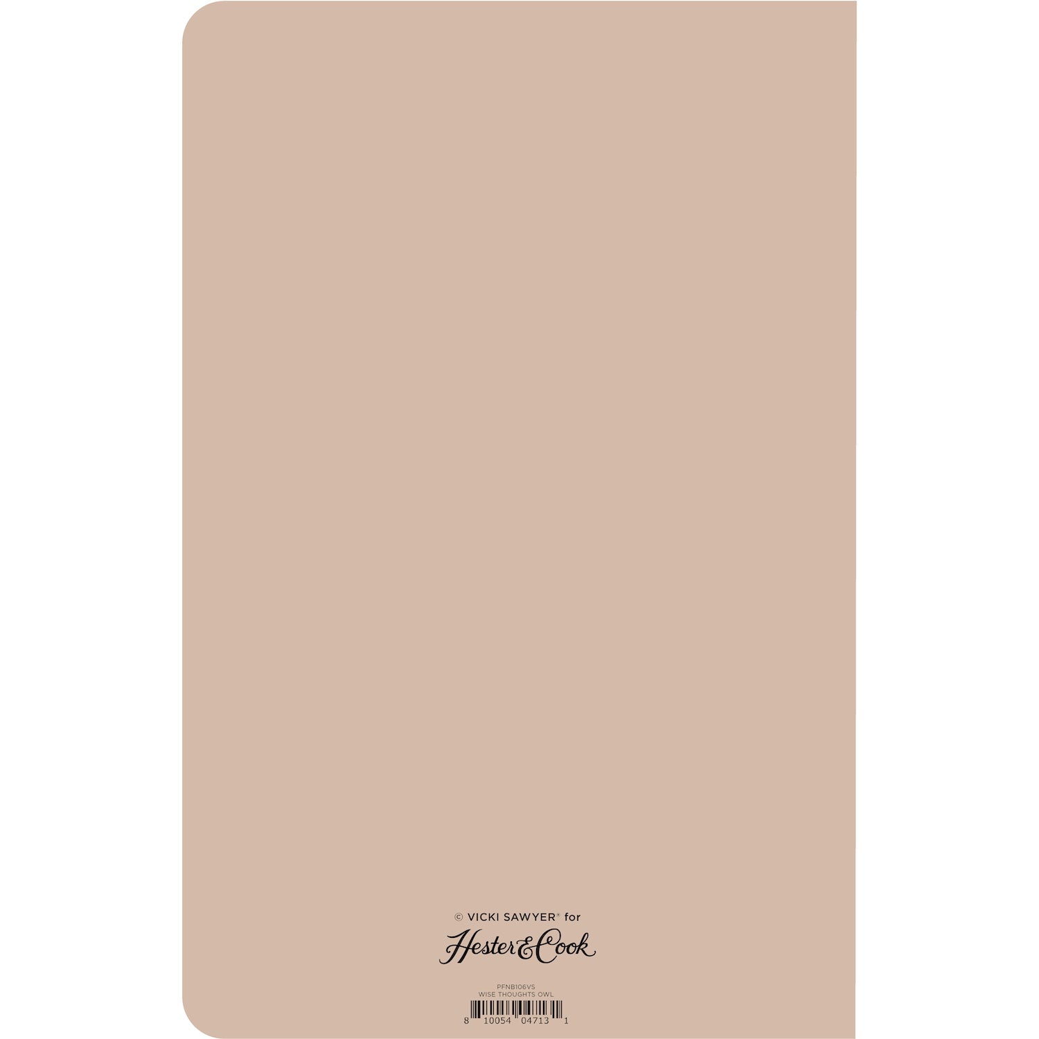 The blank back cover of the notebook.