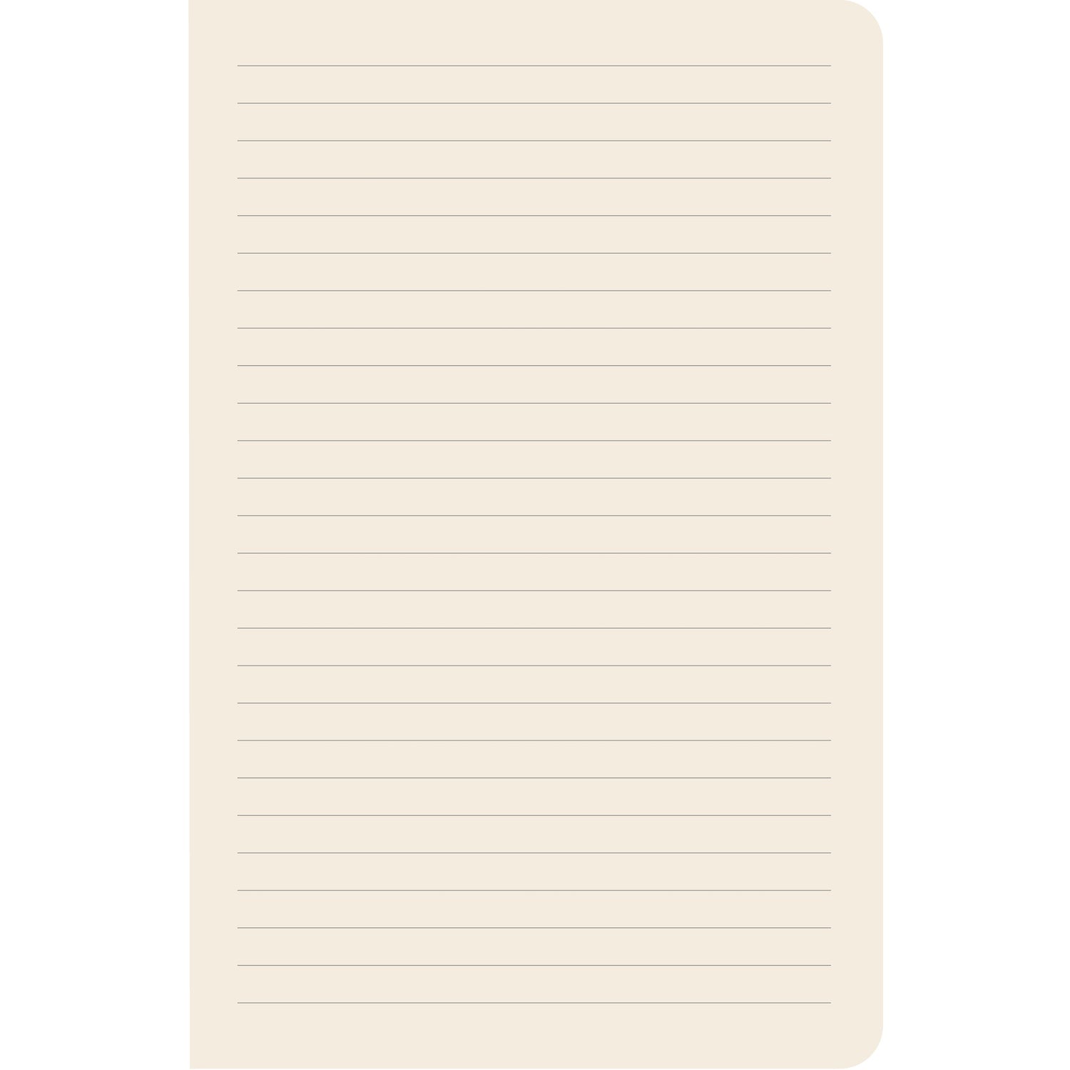 The lined inner pages of the notebook.