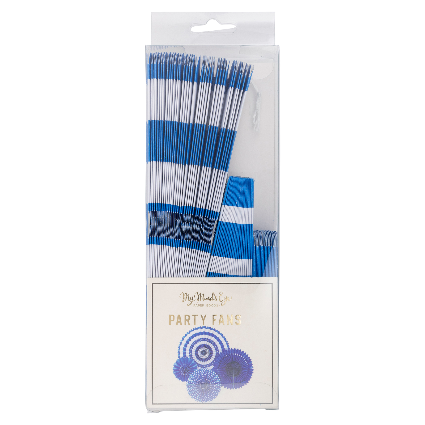 Blue & White Party Fan Set