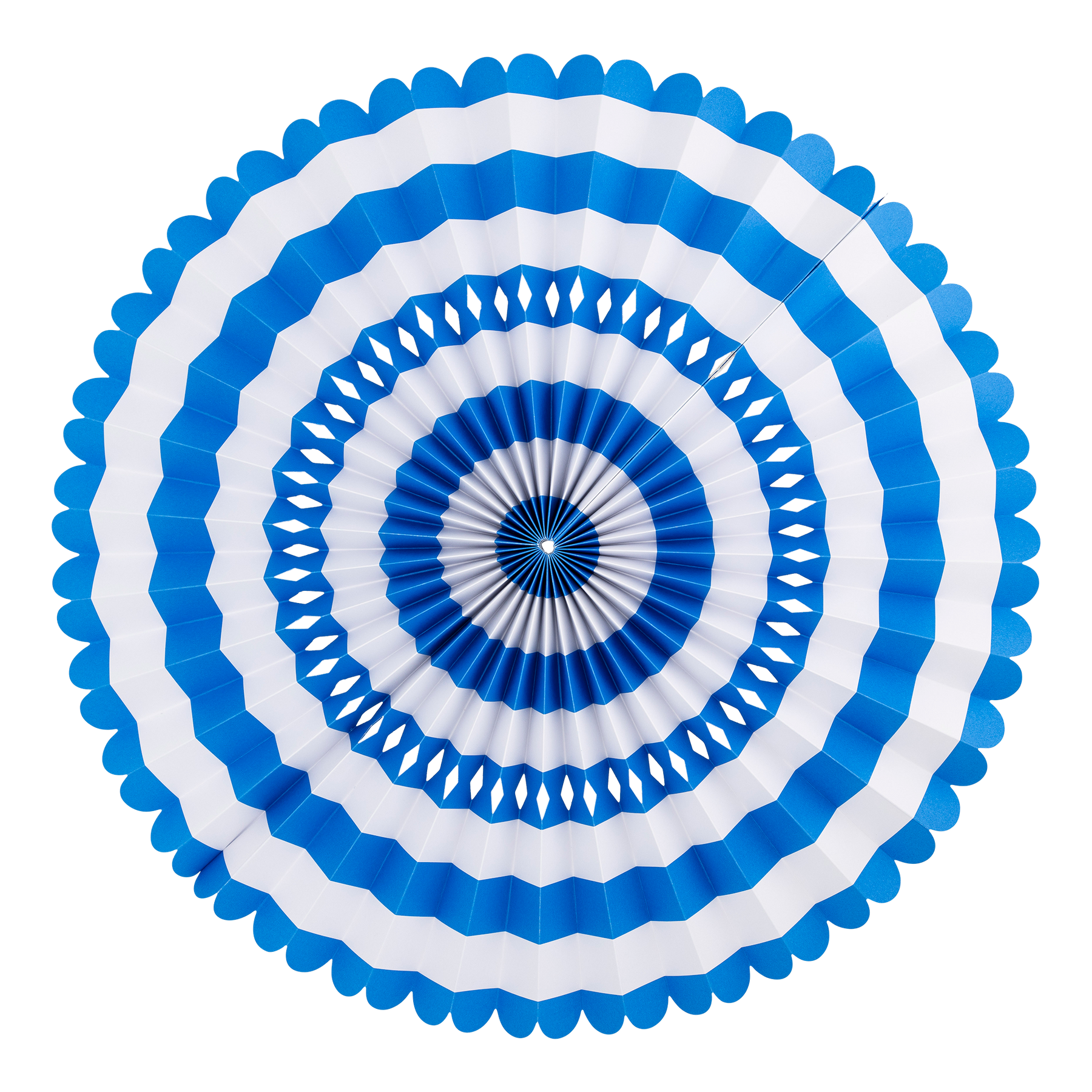 Blue & White Party Fan Set