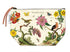 A zippered Vintage Pouch with flowers and birds on it, inspired by Cavallini Art Archives from Cavallini Papers & Co.