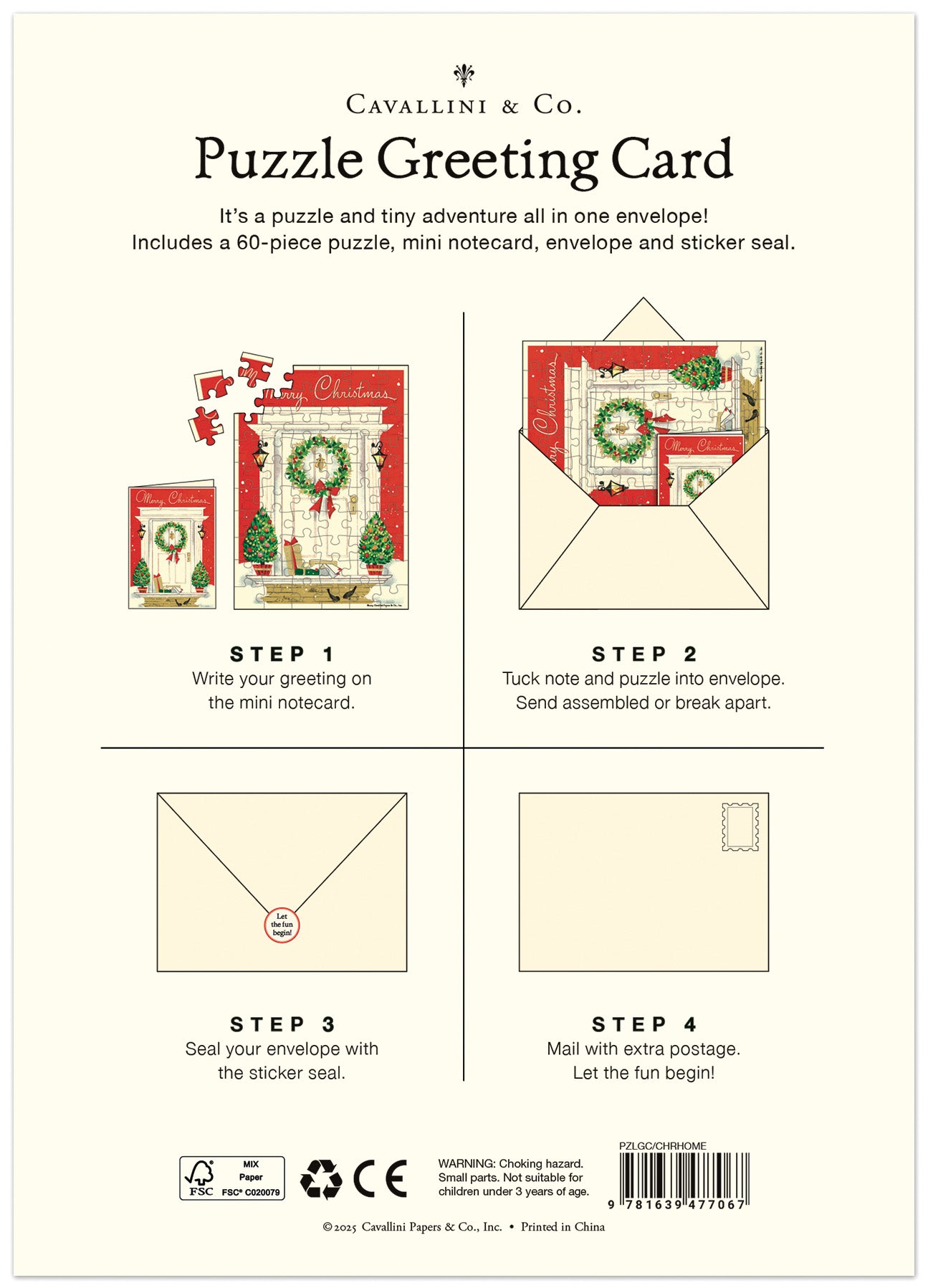 Back of puzzle card.