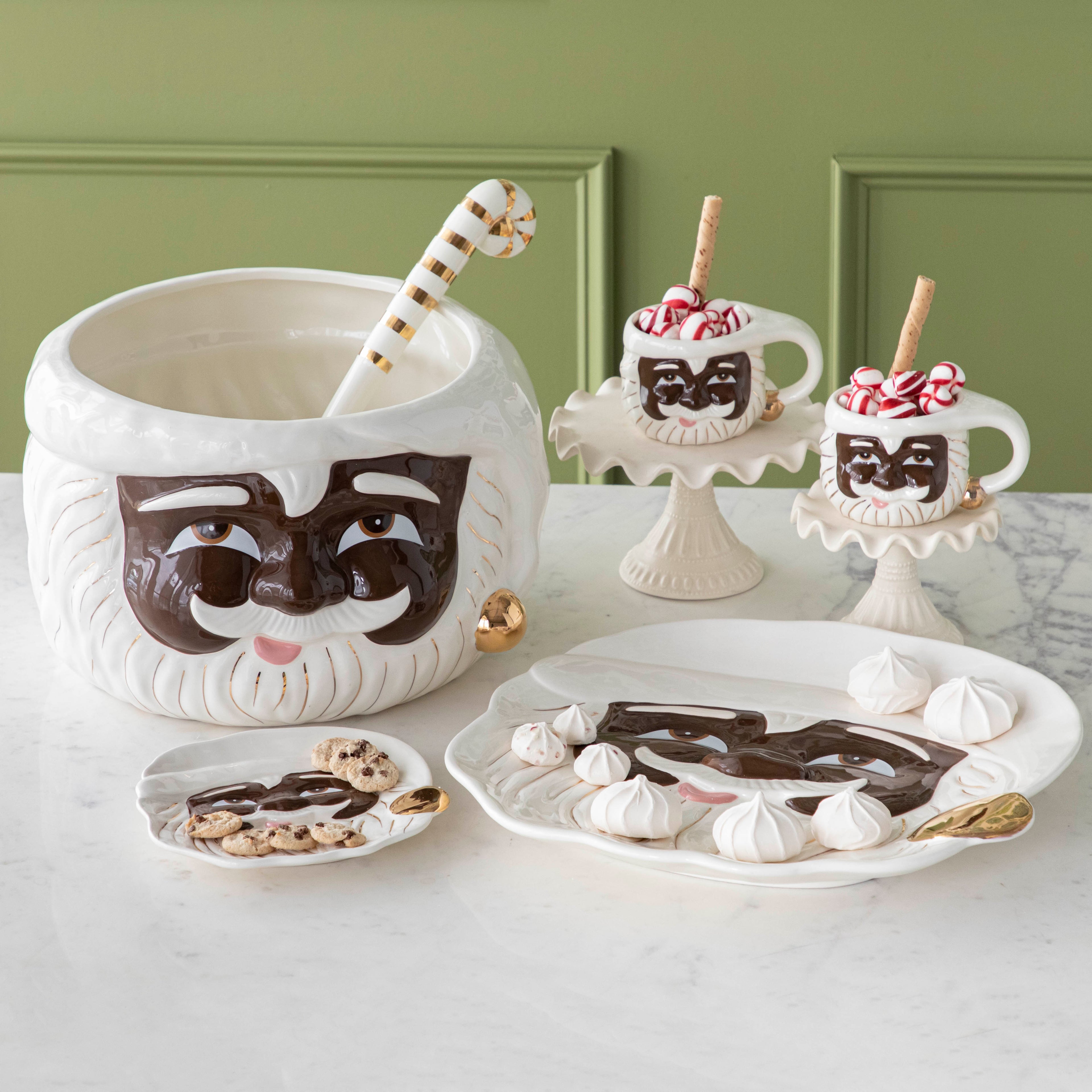 Dark Brown Papa Noel Mug