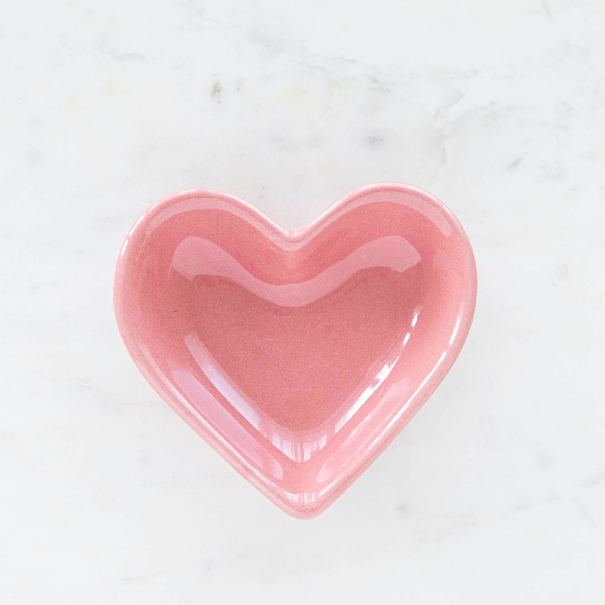 Pink Heart Shaped pinch bowl.