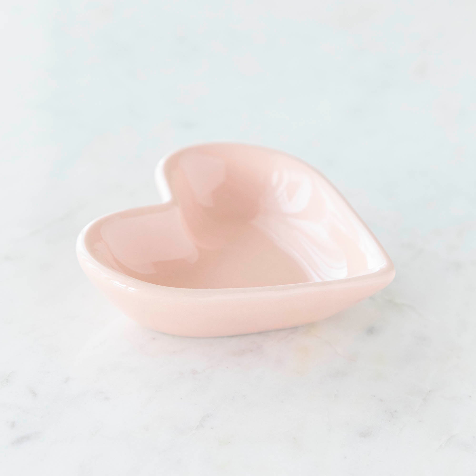 Pink Heart Shaped Pinch Bowl.