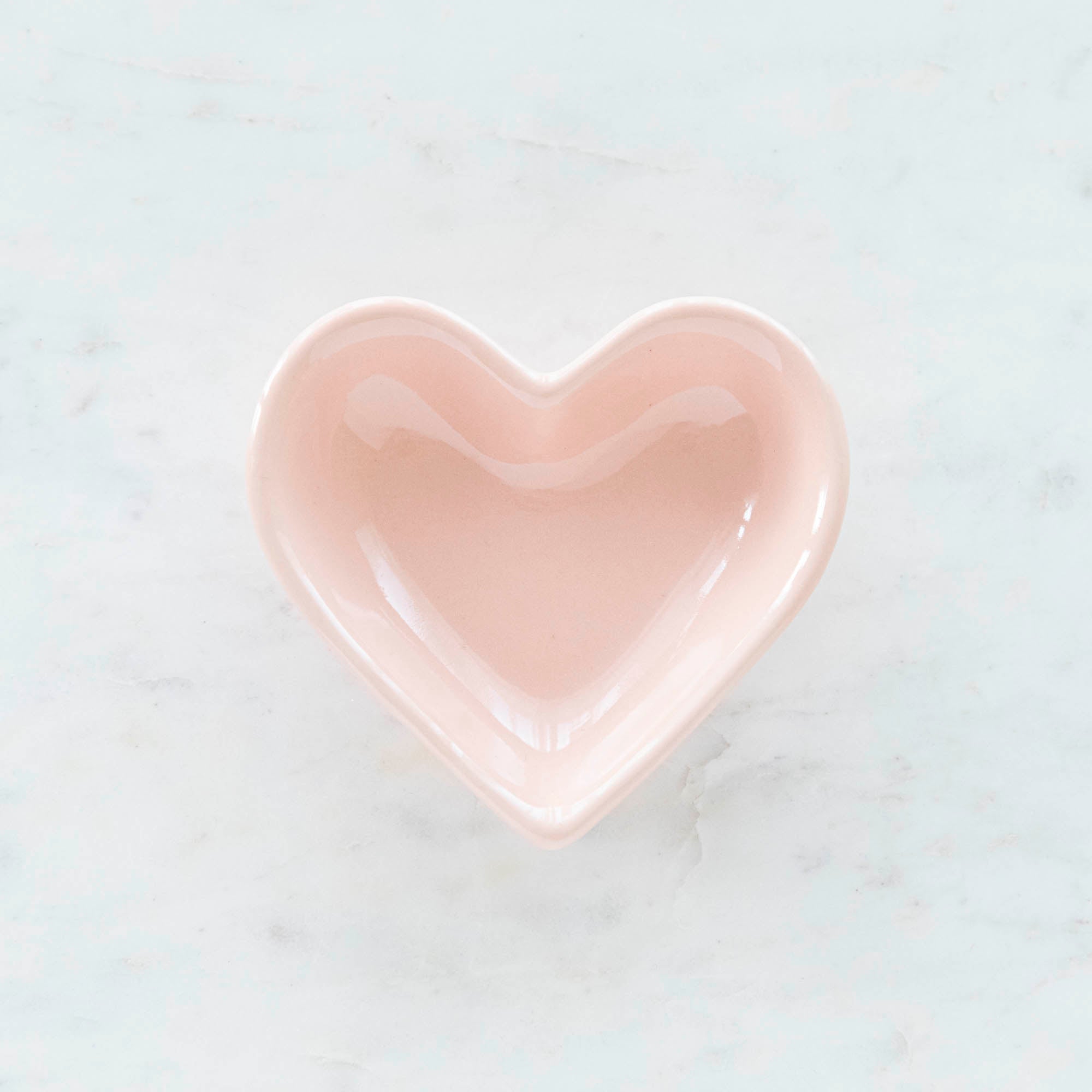 Pink Heart Shaped Pinch Bowl.