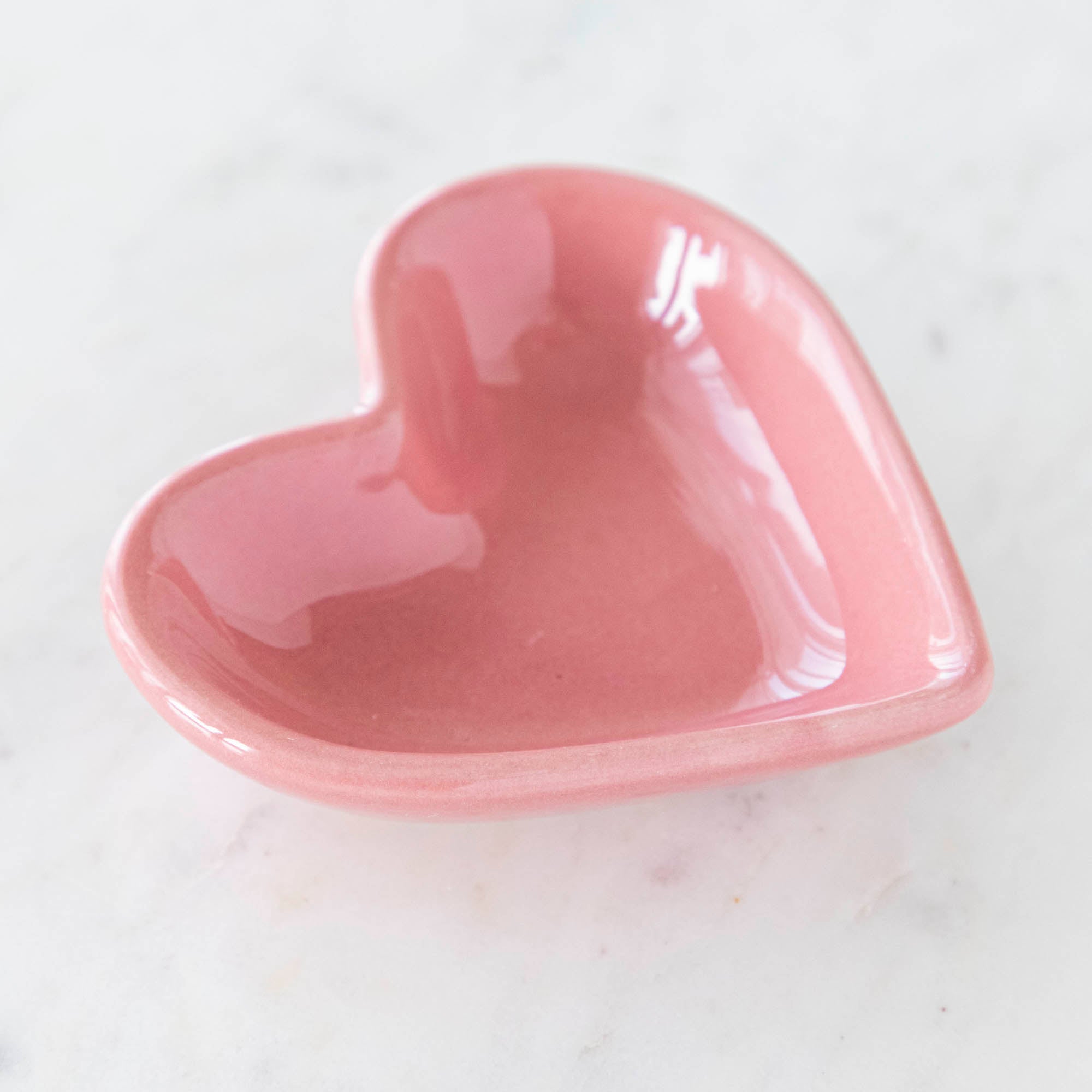 Pink Heart Shaped pinch bowl.