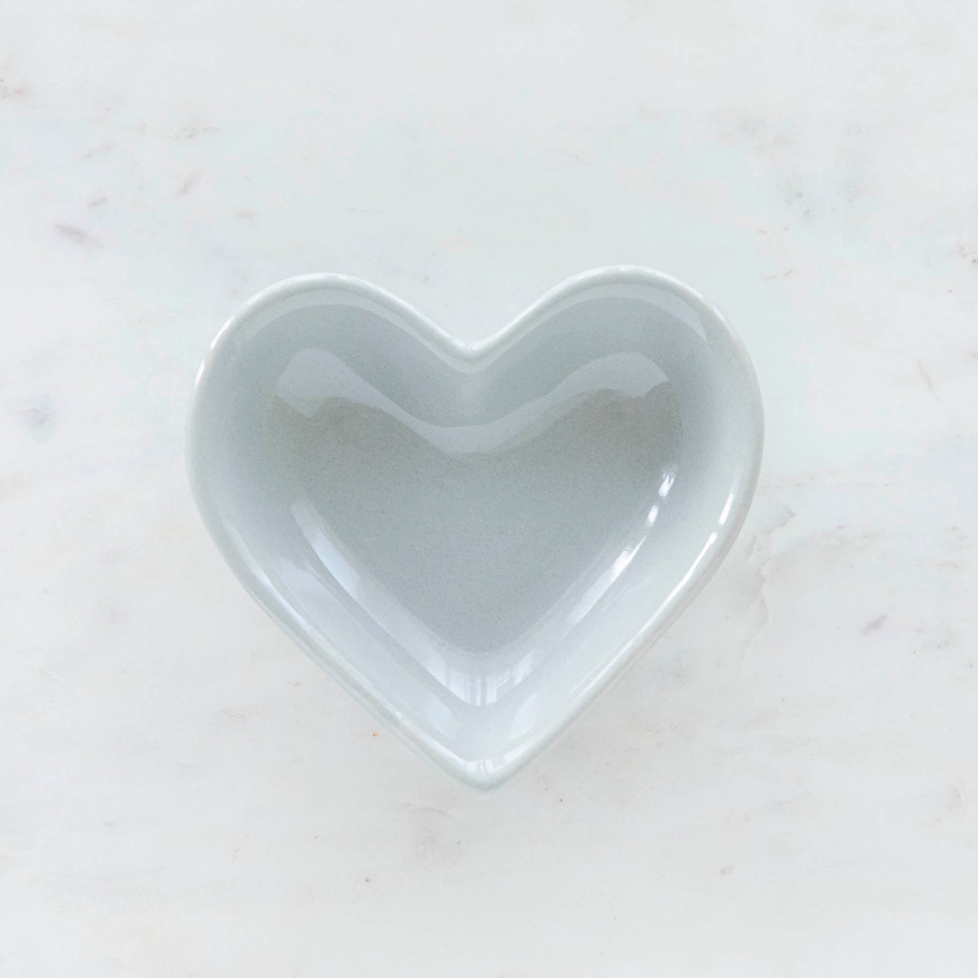 White Heart Shaped pinch bowl.