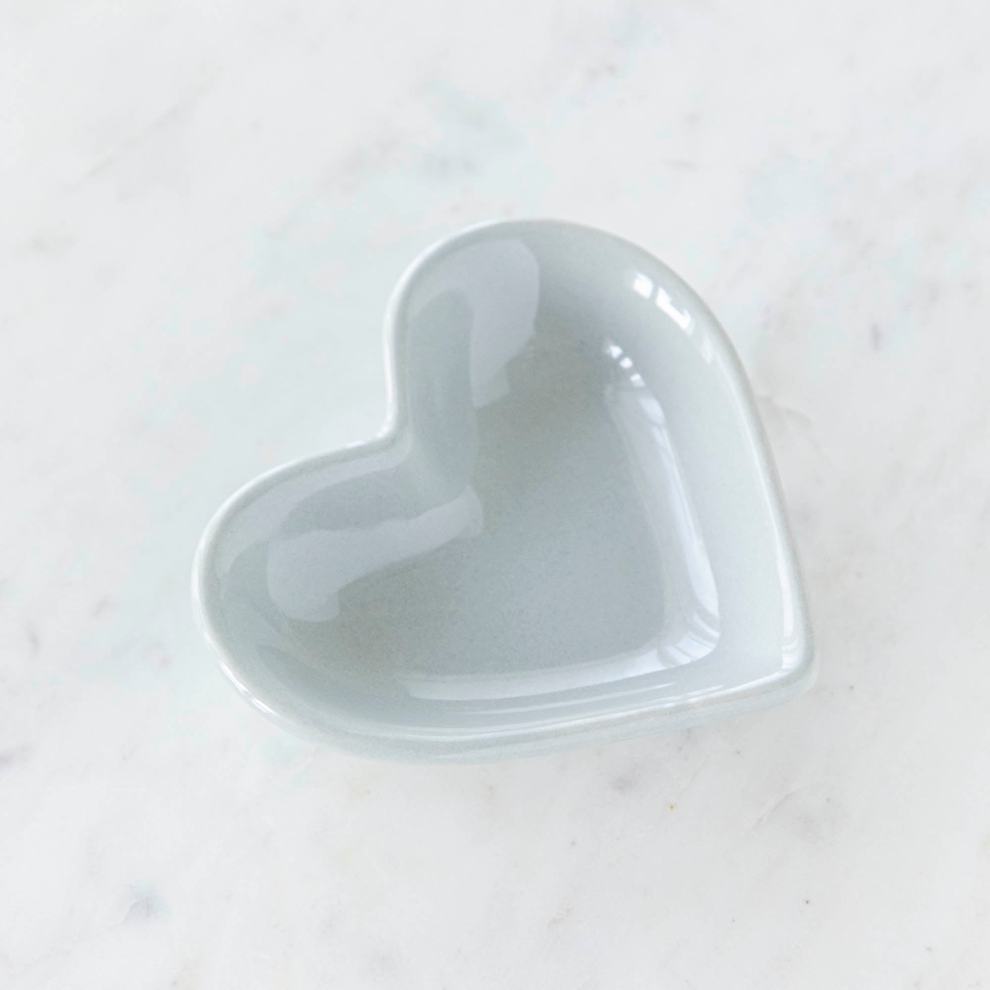 White Heart Shaped pinch bowl.
