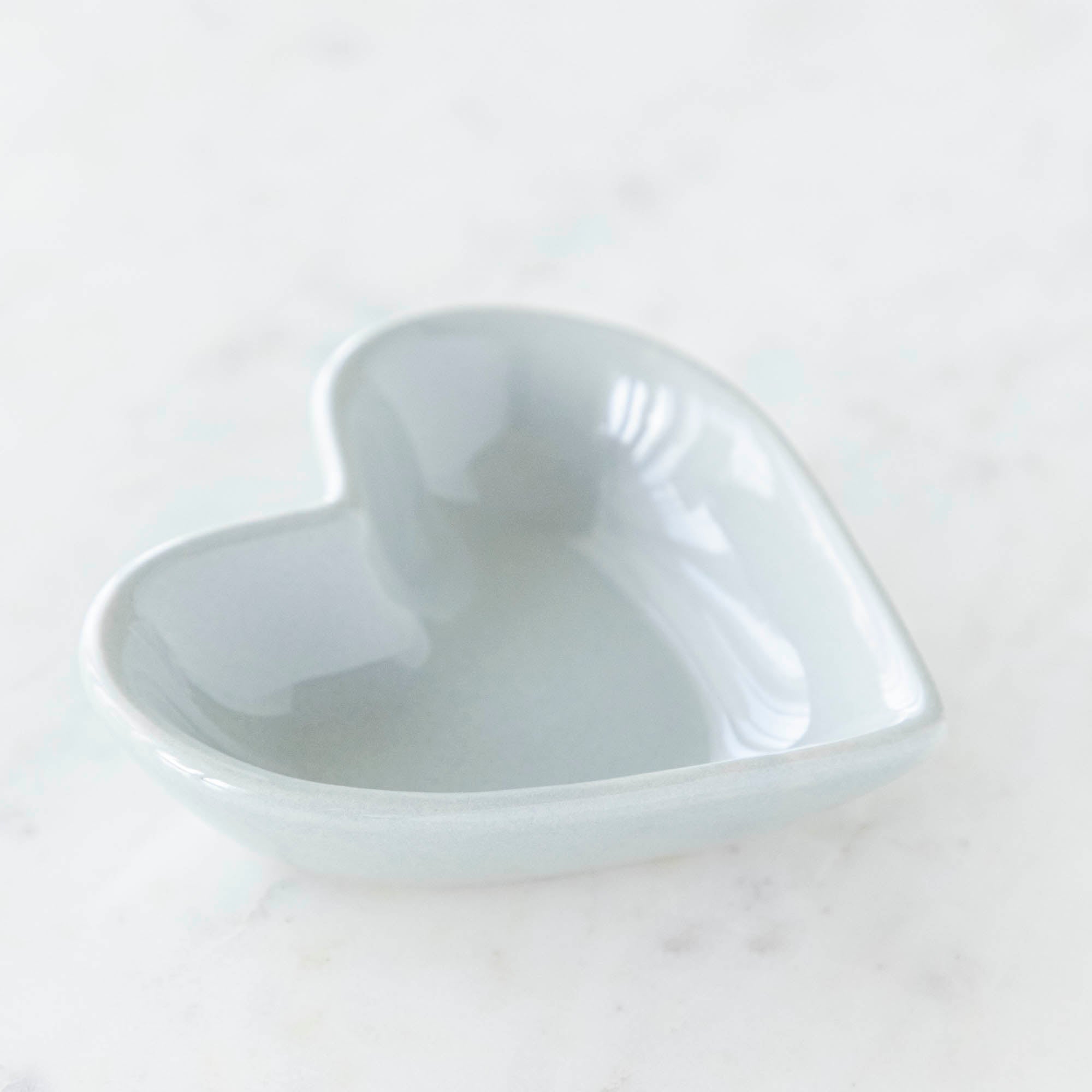White Heart Shaped pinch bowl.