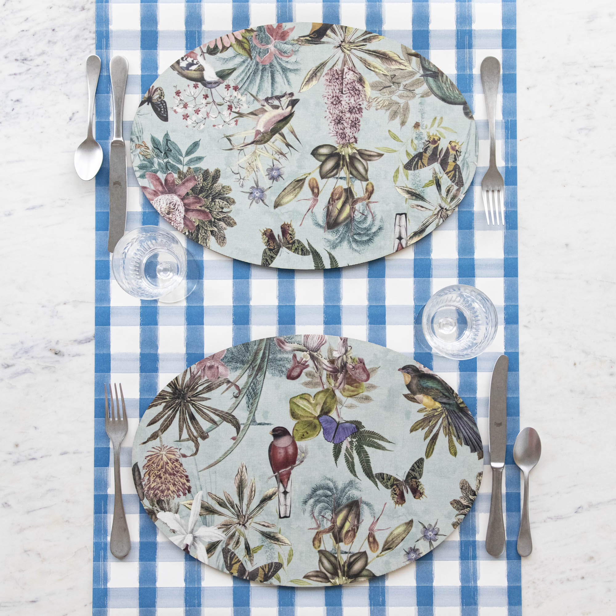 Oval Bright Floral Placemat, Sold Individually