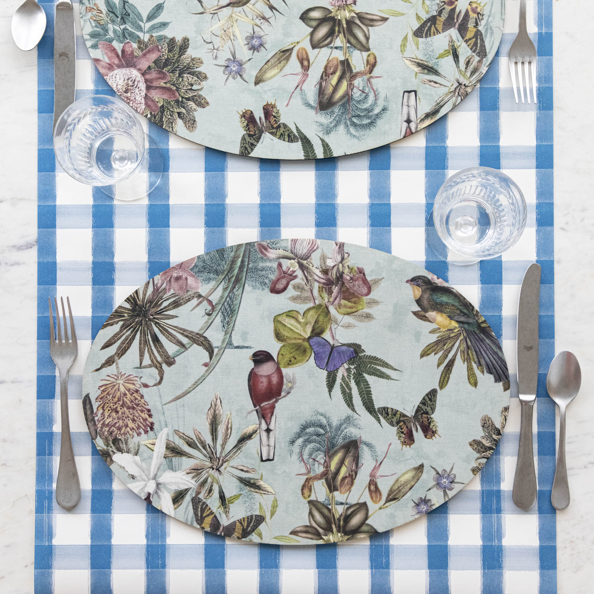 Oval Bright Floral Placemat, Sold Individually