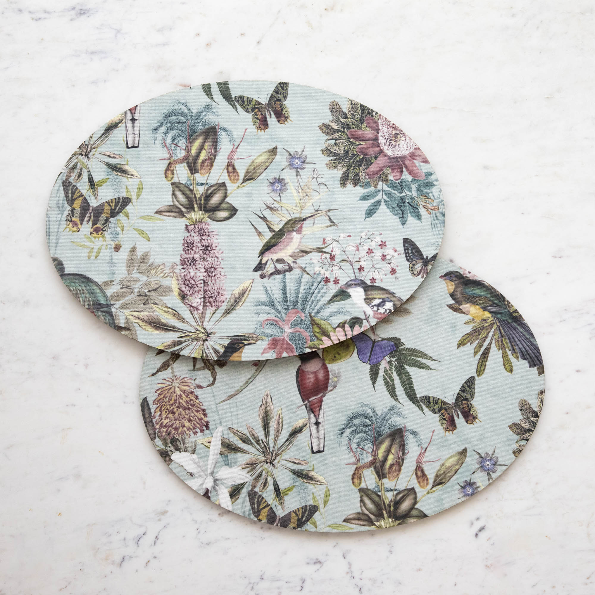 Oval Bright Floral Placemat, Sold Individually
