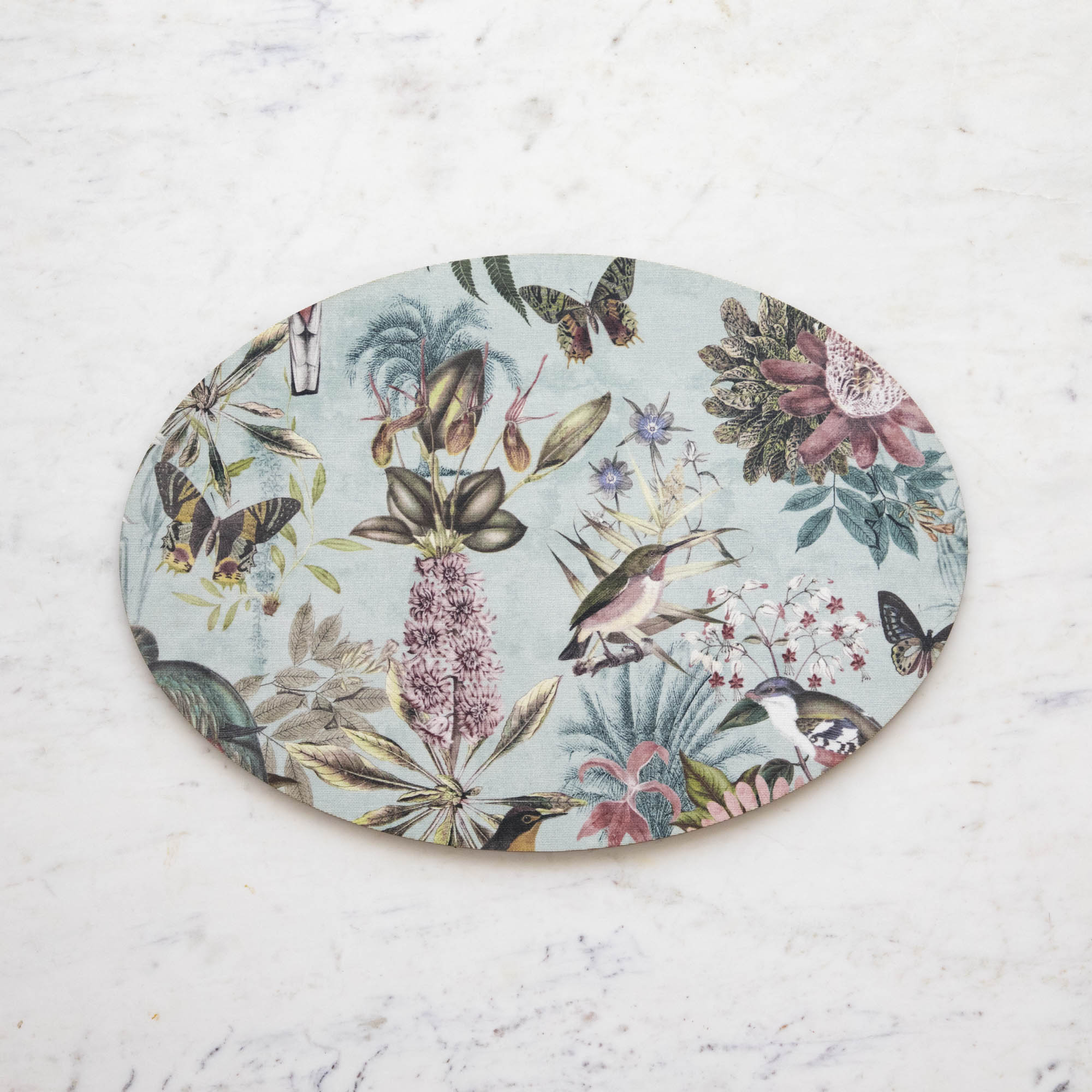 Oval Bright Floral Placemat, Sold Individually