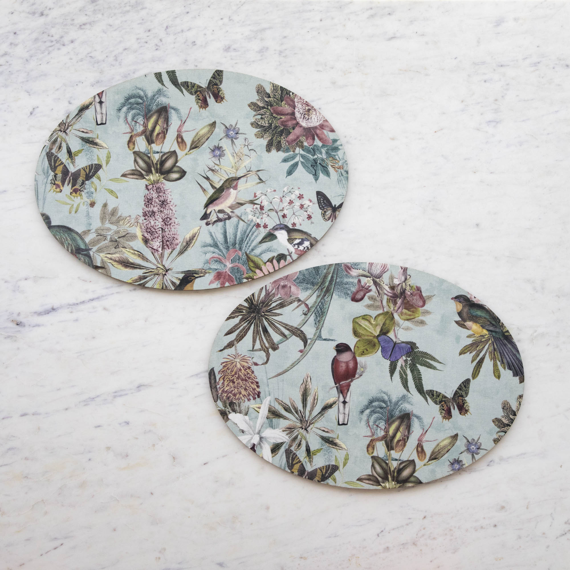 Oval Bright Floral Placemat, Sold Individually
