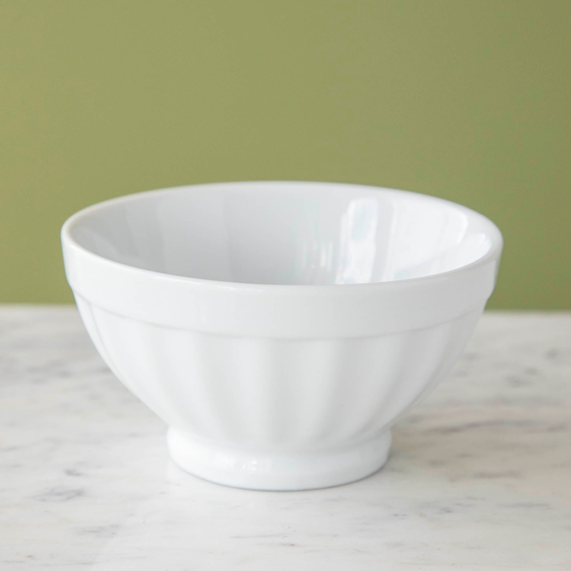 White Fluted Bowl.