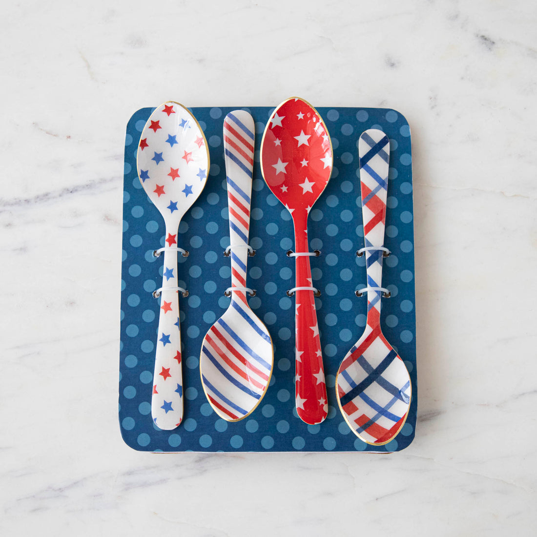 Stainless Steel Americana Spoons, Set of 4