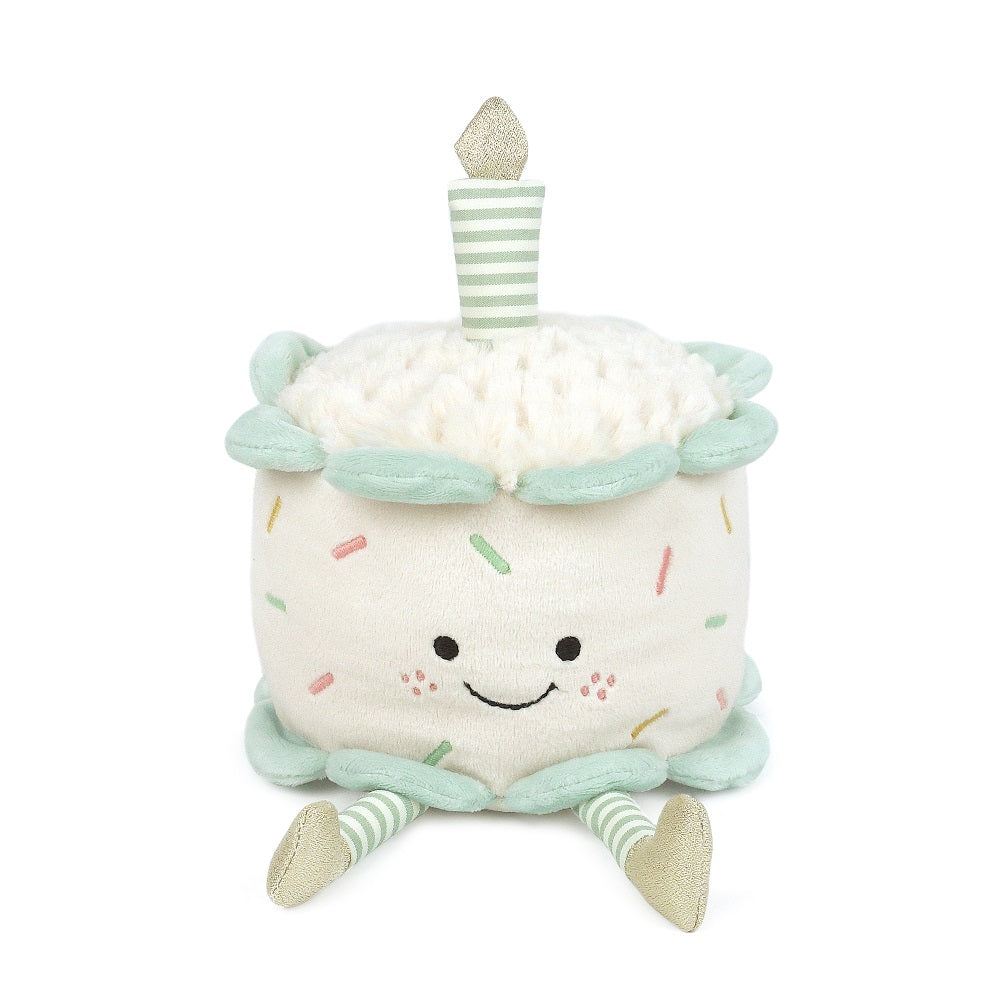 Mon Ami blue birthday cake plush toy.
