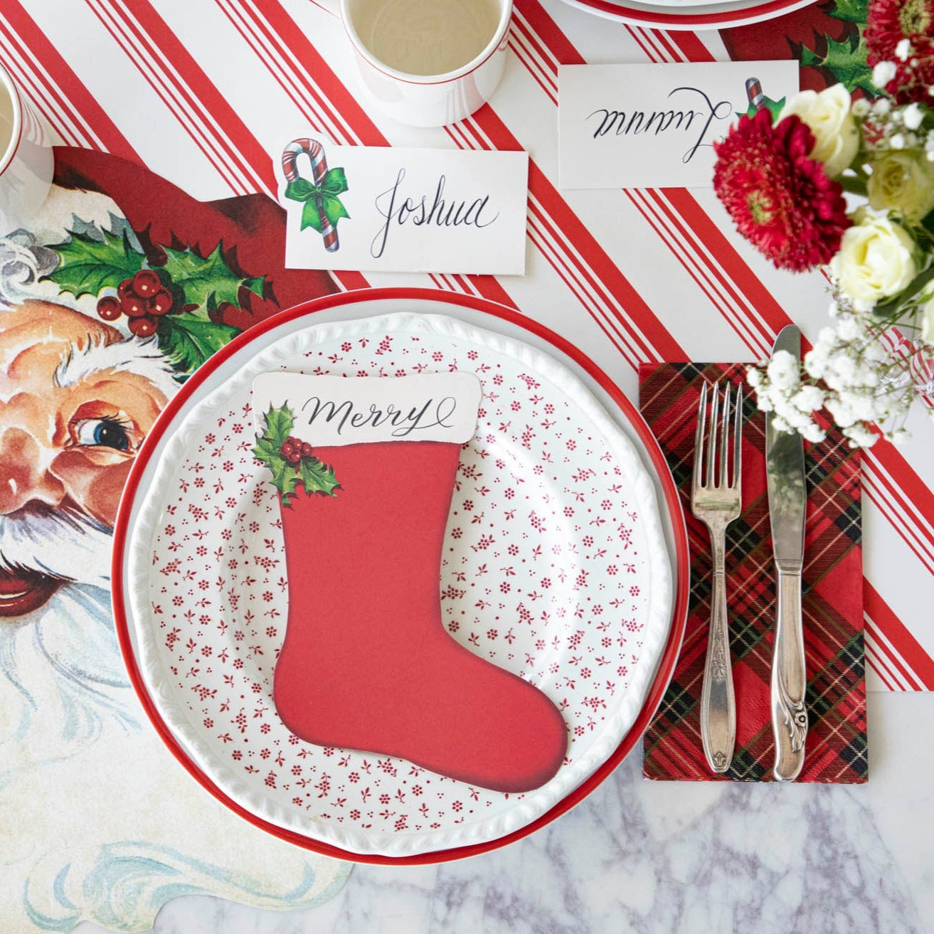 Red Plaid Guest Napkins