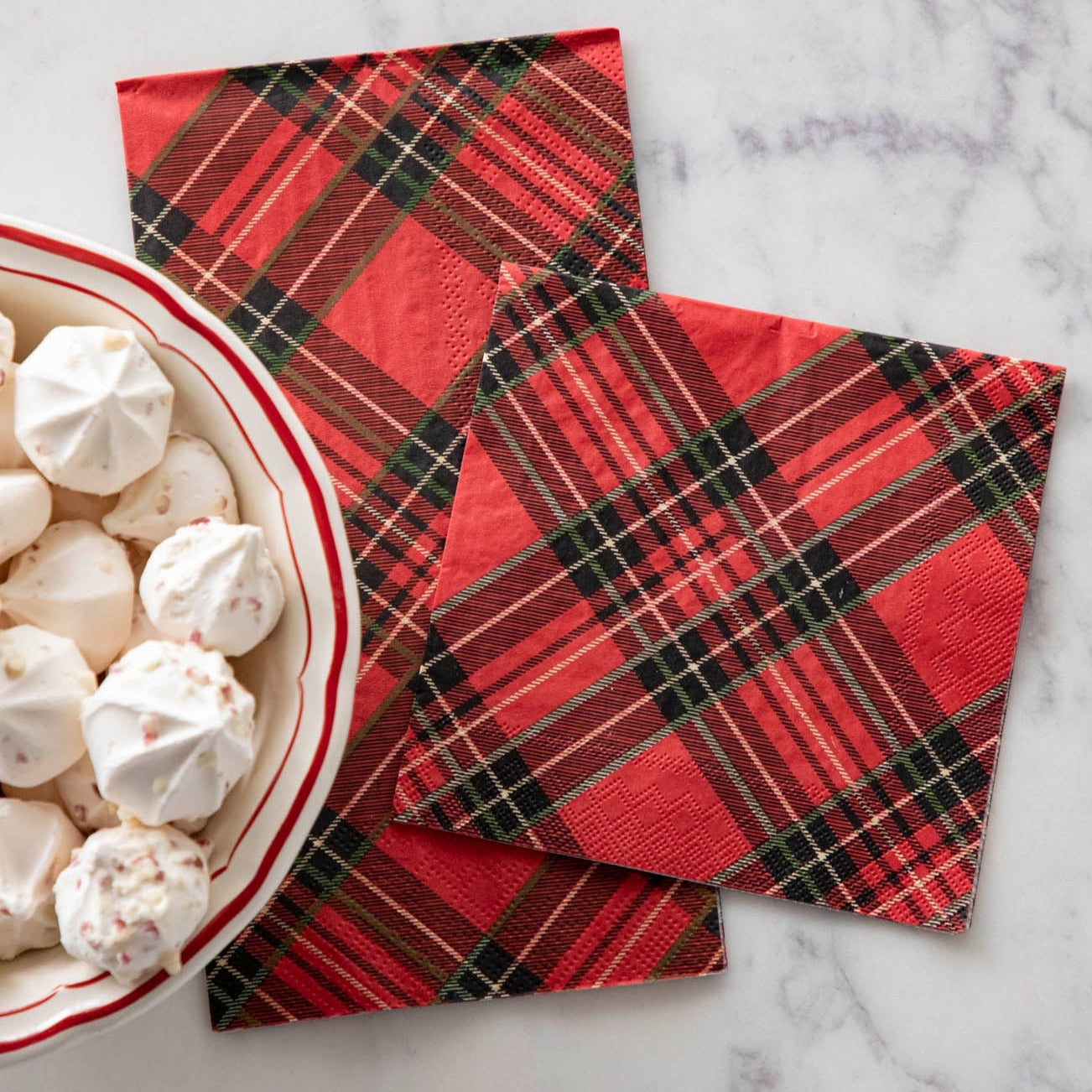 Red Plaid Guest Napkins