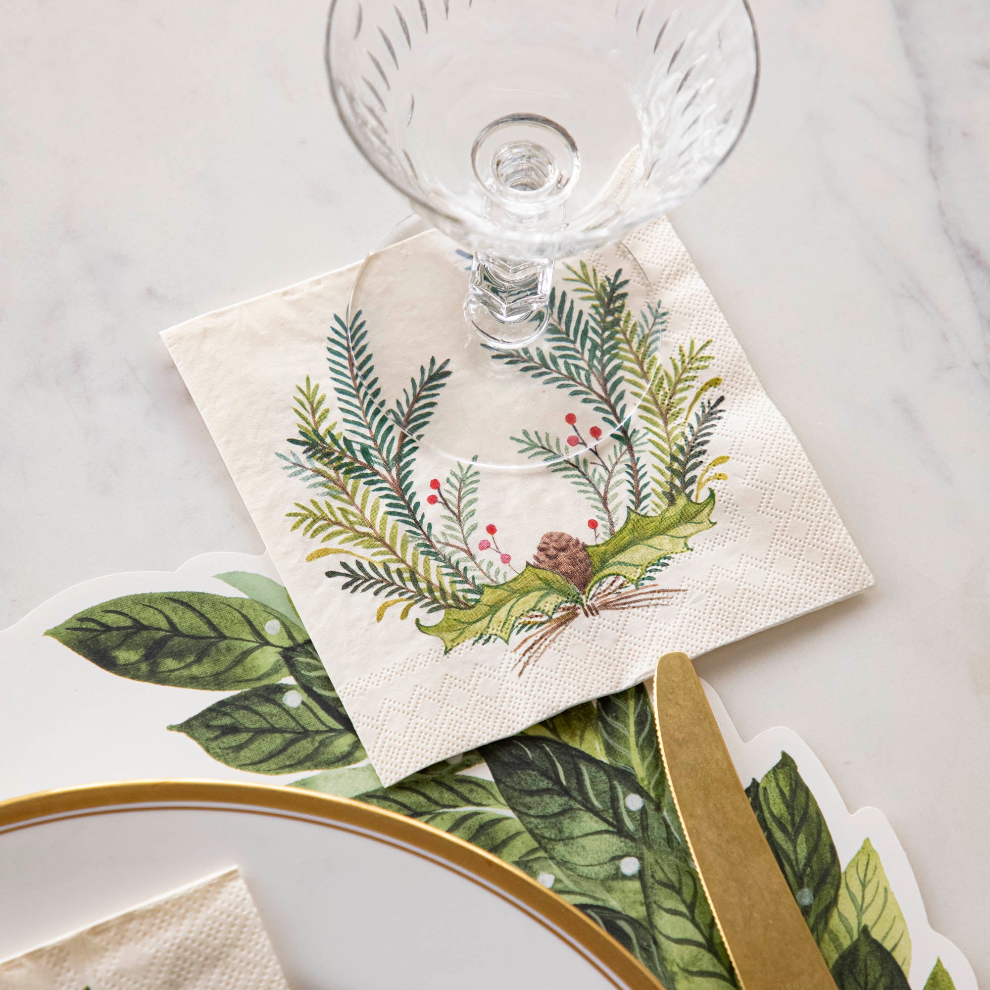 Christmas Sprigs Cocktail Napkins
