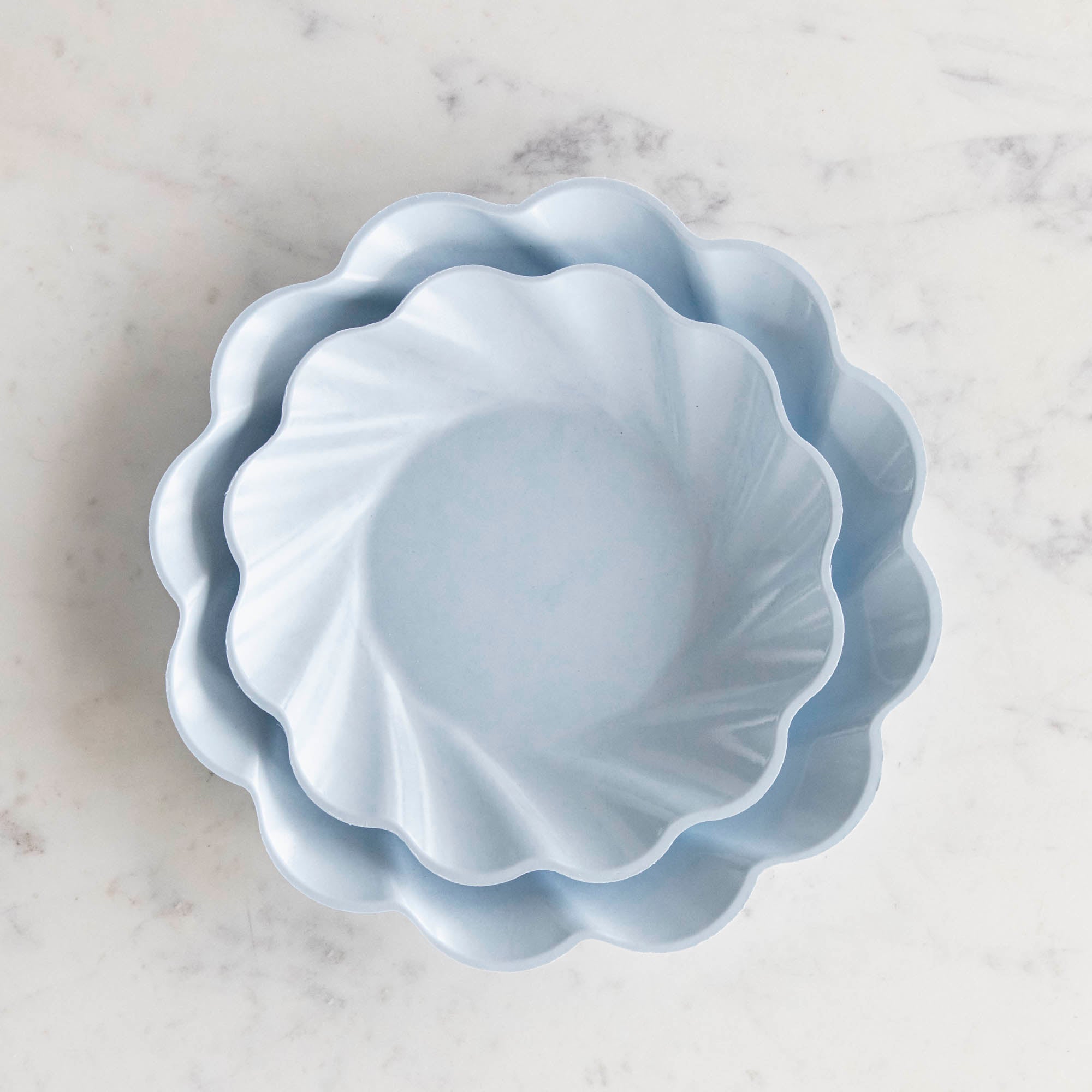 Wavy Eco Sky Blue Plates