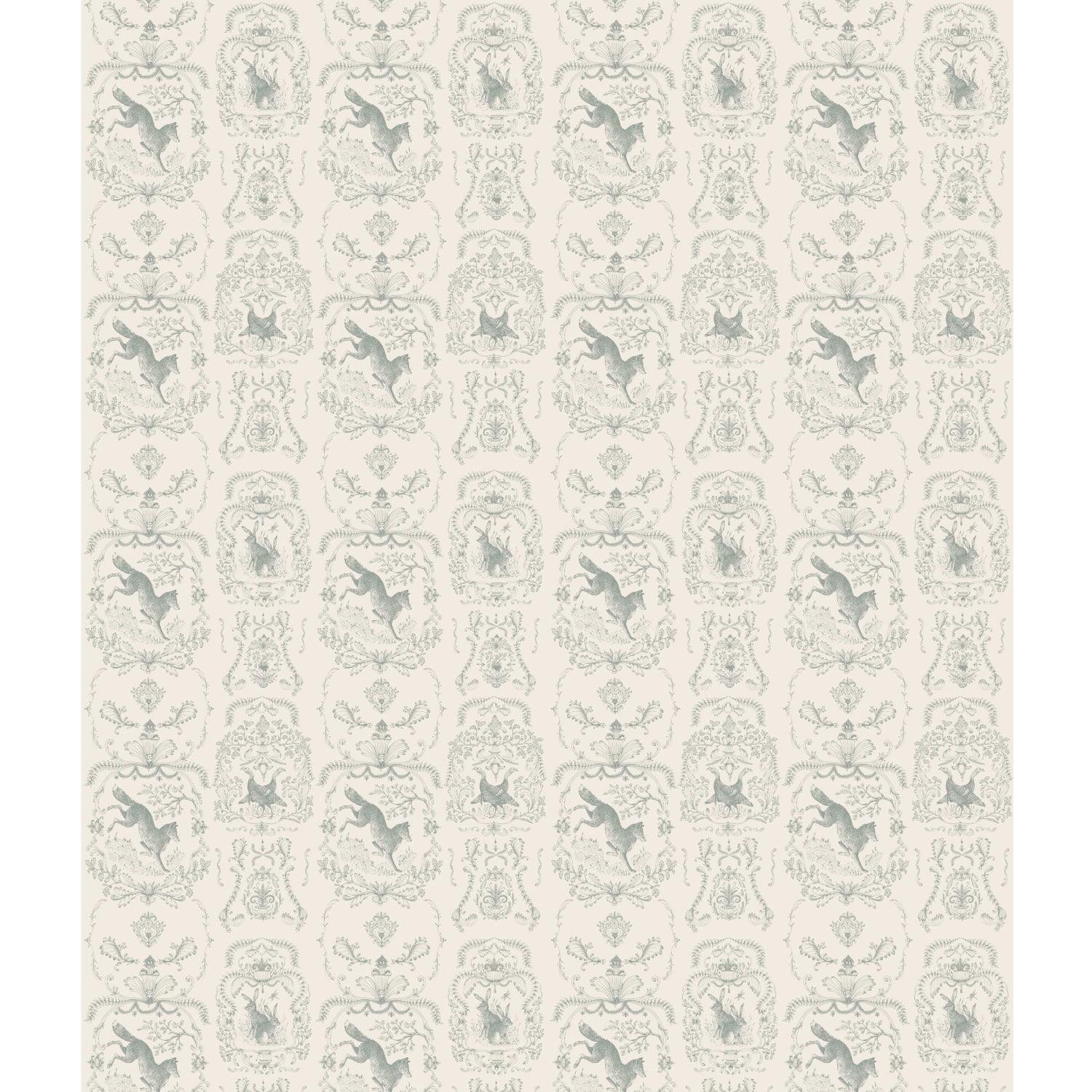 Slate Fable Toile Wallpaper