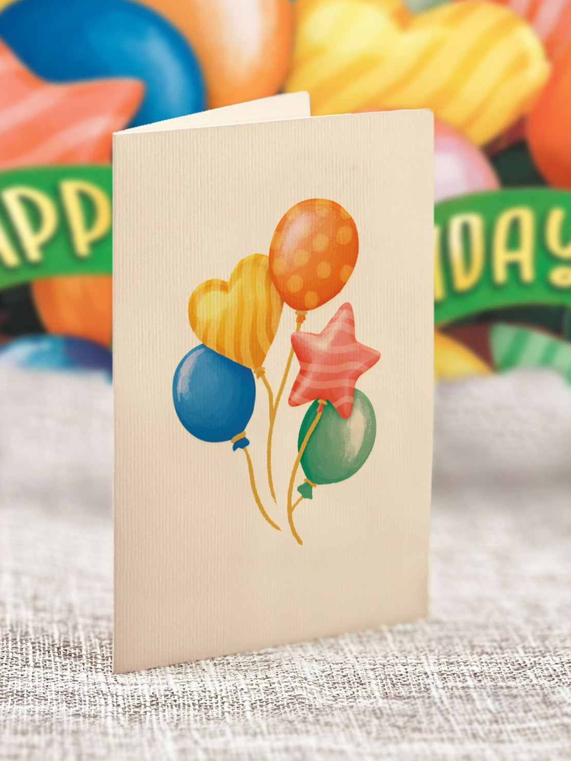 Mini Birthday Balloon Pop Up Card