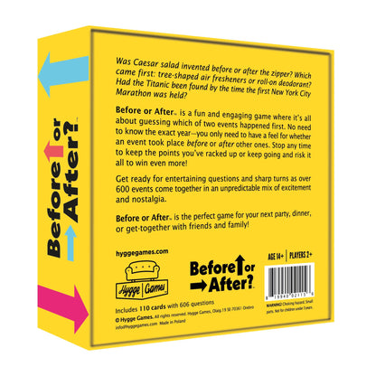 Before or After Card Game