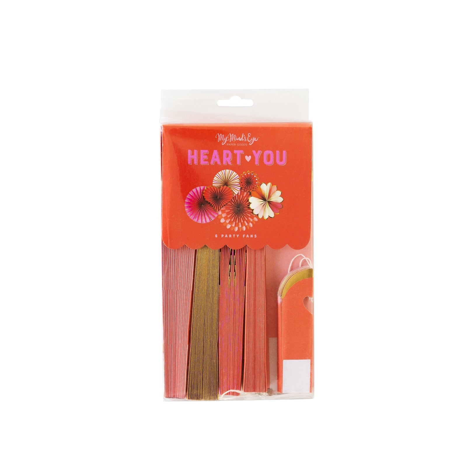 Packaging for Heart You Paper Fan Set.