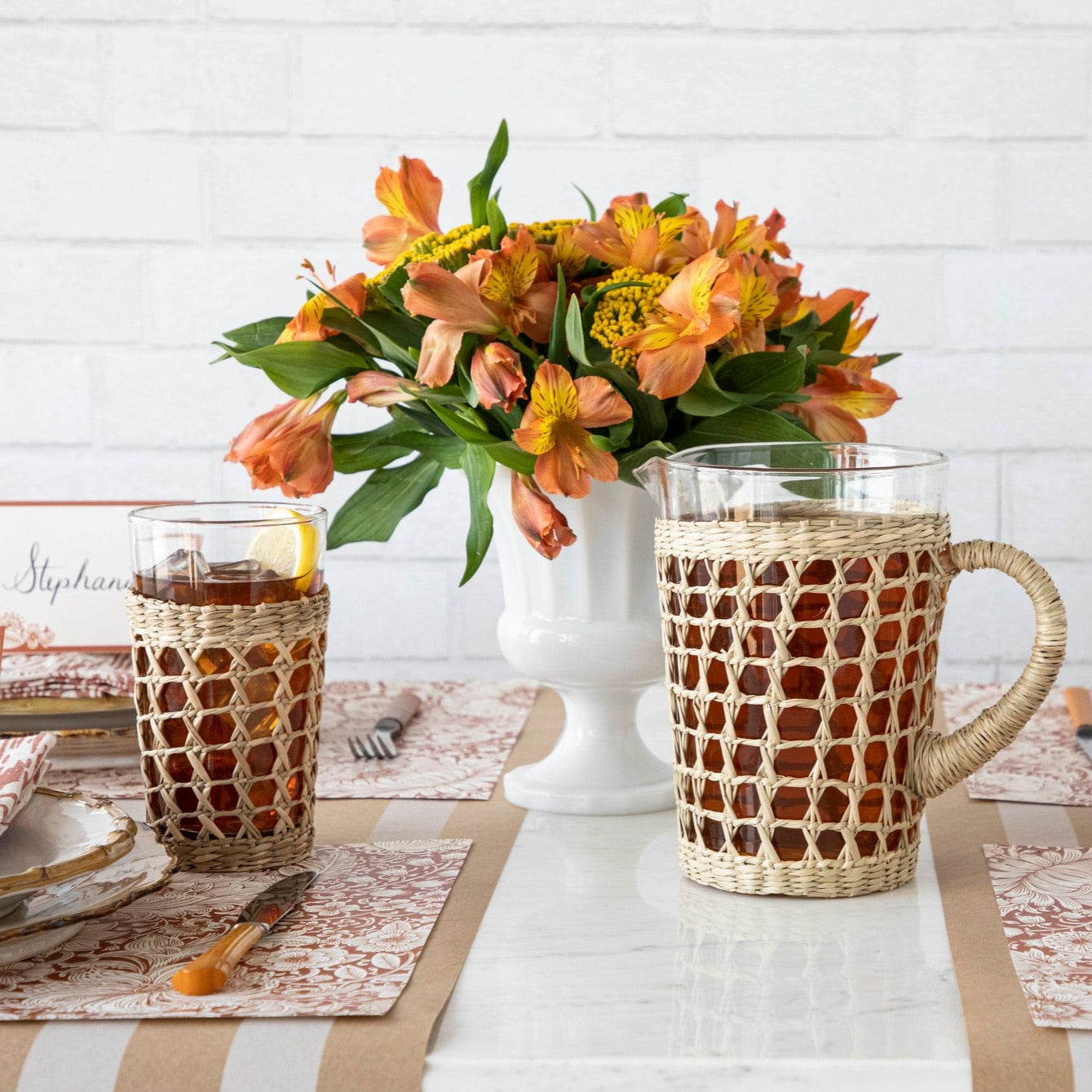 Seagrass Cage Highball Glass