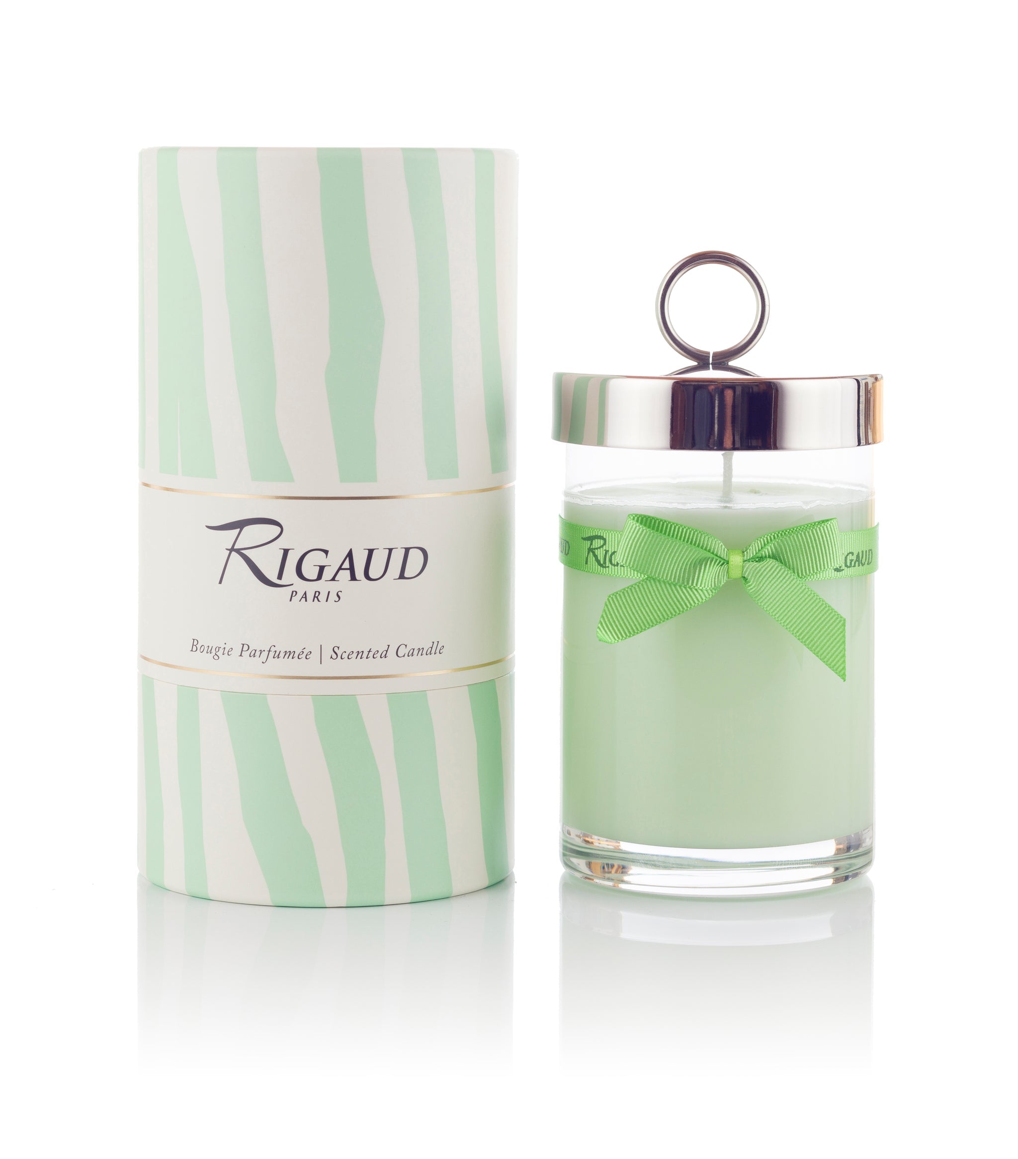 Large Rigaud Jasmin de Printemps candle and box.