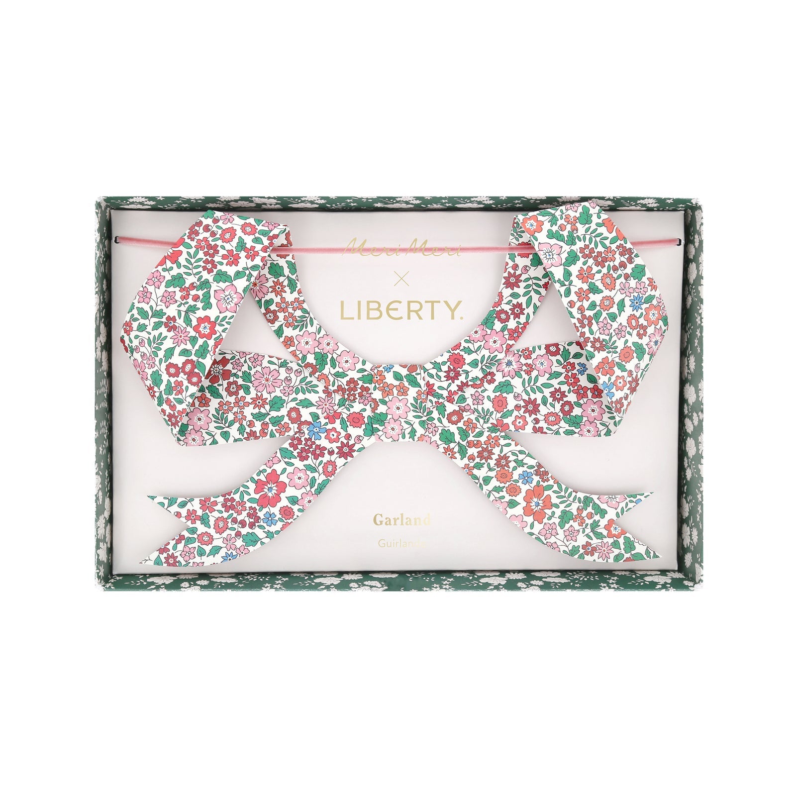 Packaging for Meri Meri x Liberty Festive Bow Garland.