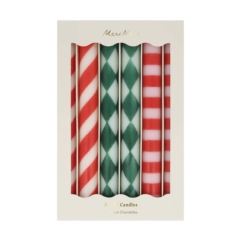 Festive Pattern Table Candles