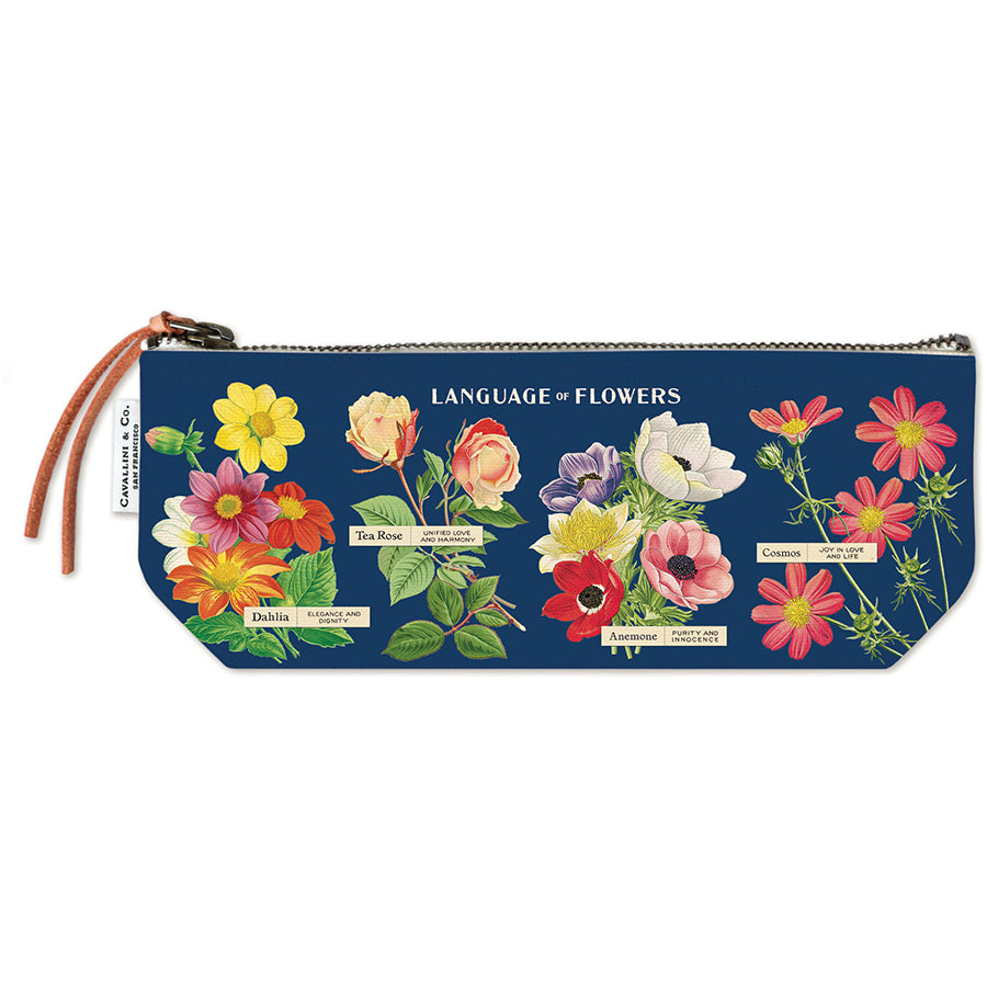 Pencil case with floral design and &