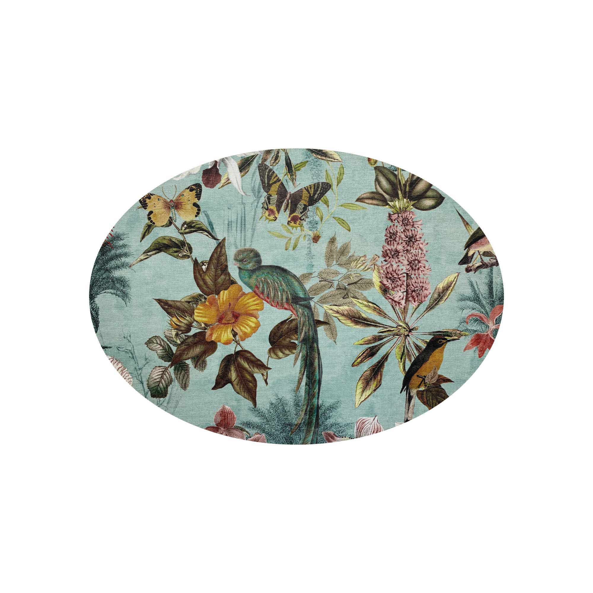 Oval Bright Floral Placemat, Sold Individually
