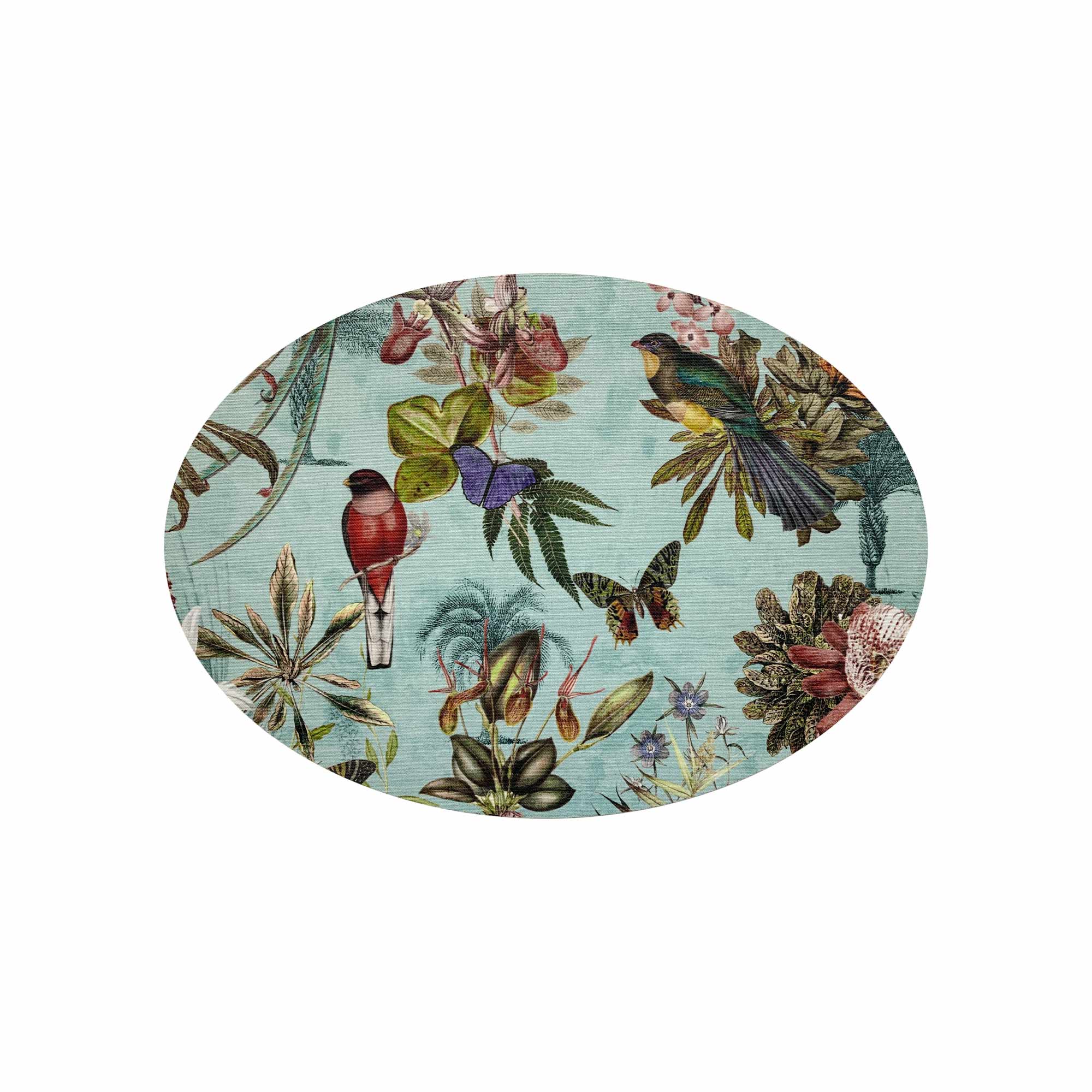 Oval Bright Floral Placemat, Sold Individually