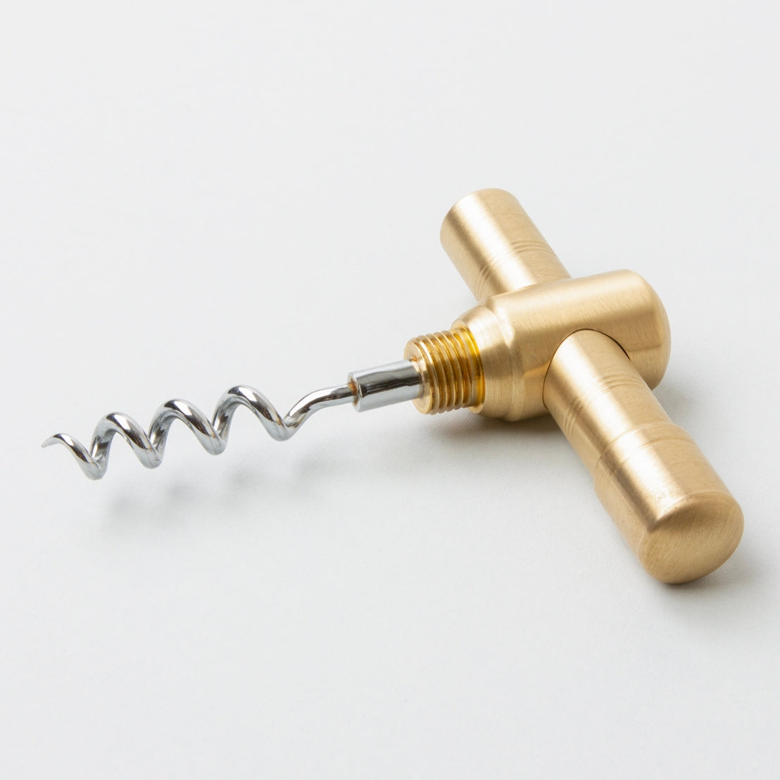 Brass Pipe Form Corkscrew & Bottle Opener