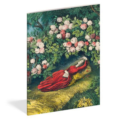 A John Derian: Everything Roses Notebooks, Set of 3 cover adorned with a unique flower drawing.
