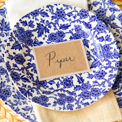 A Kraft White Frame Place Card by Hester &amp; Cook is the perfect addition to any buffet table for guests.