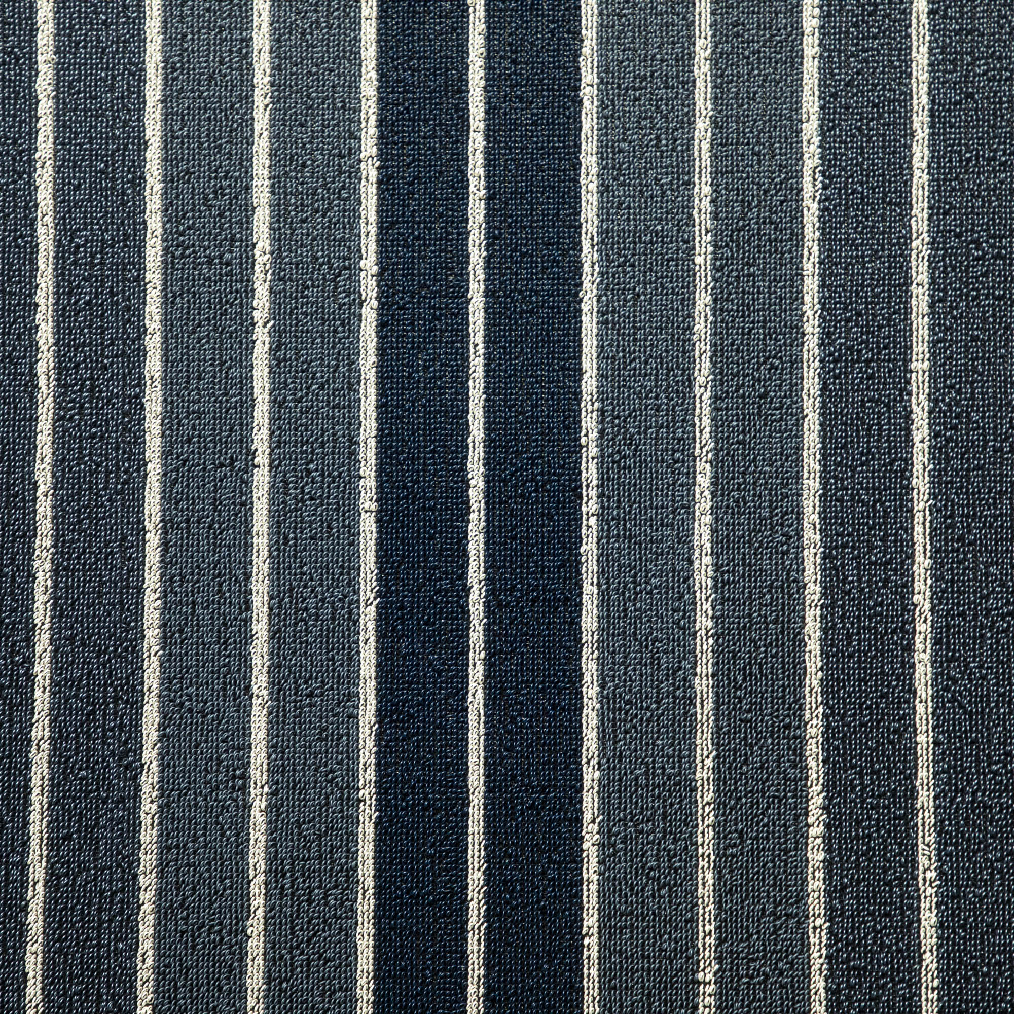 Block Stripe Shag Utility Mat, Denim