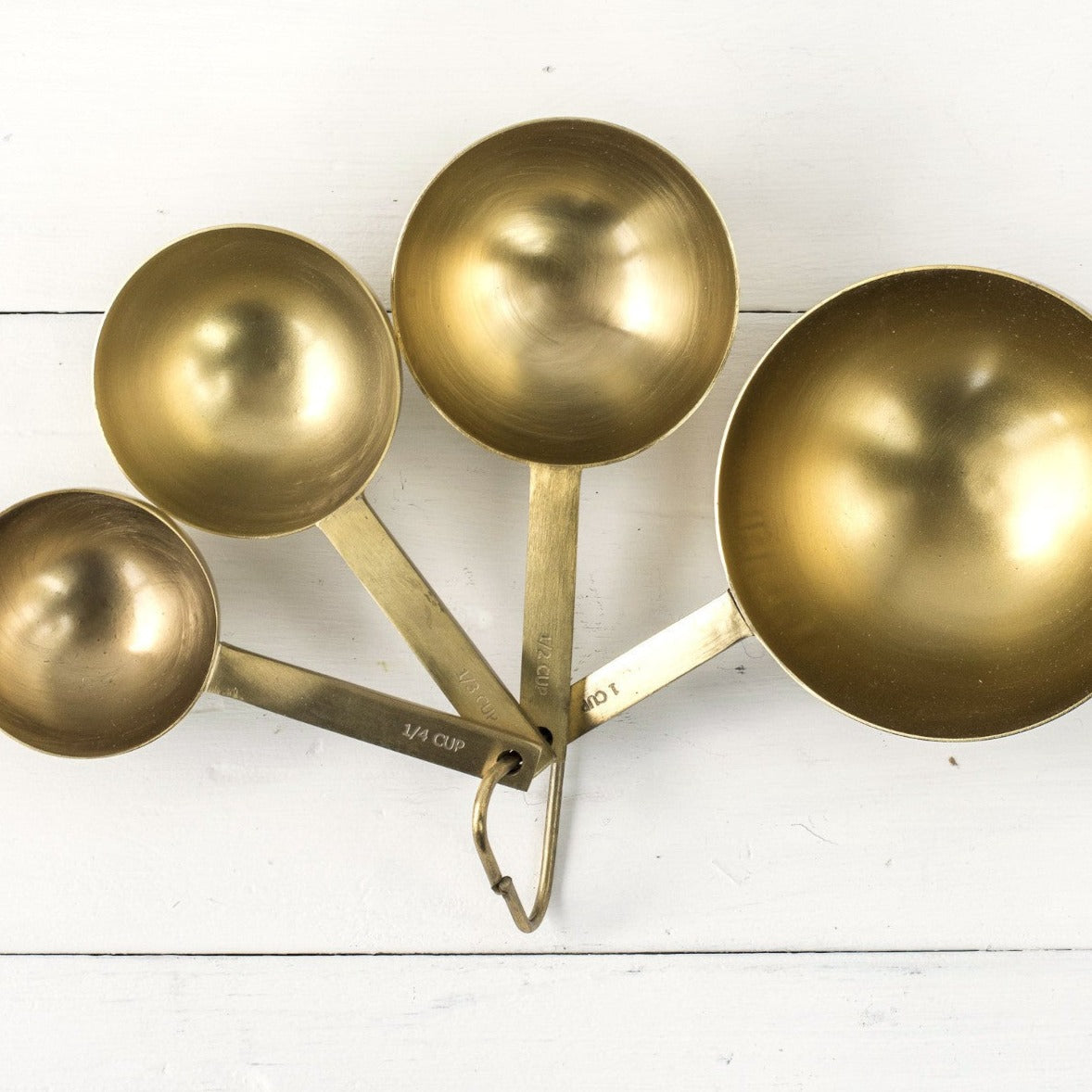 Brass Measuring Cups - Gold - Set of 4