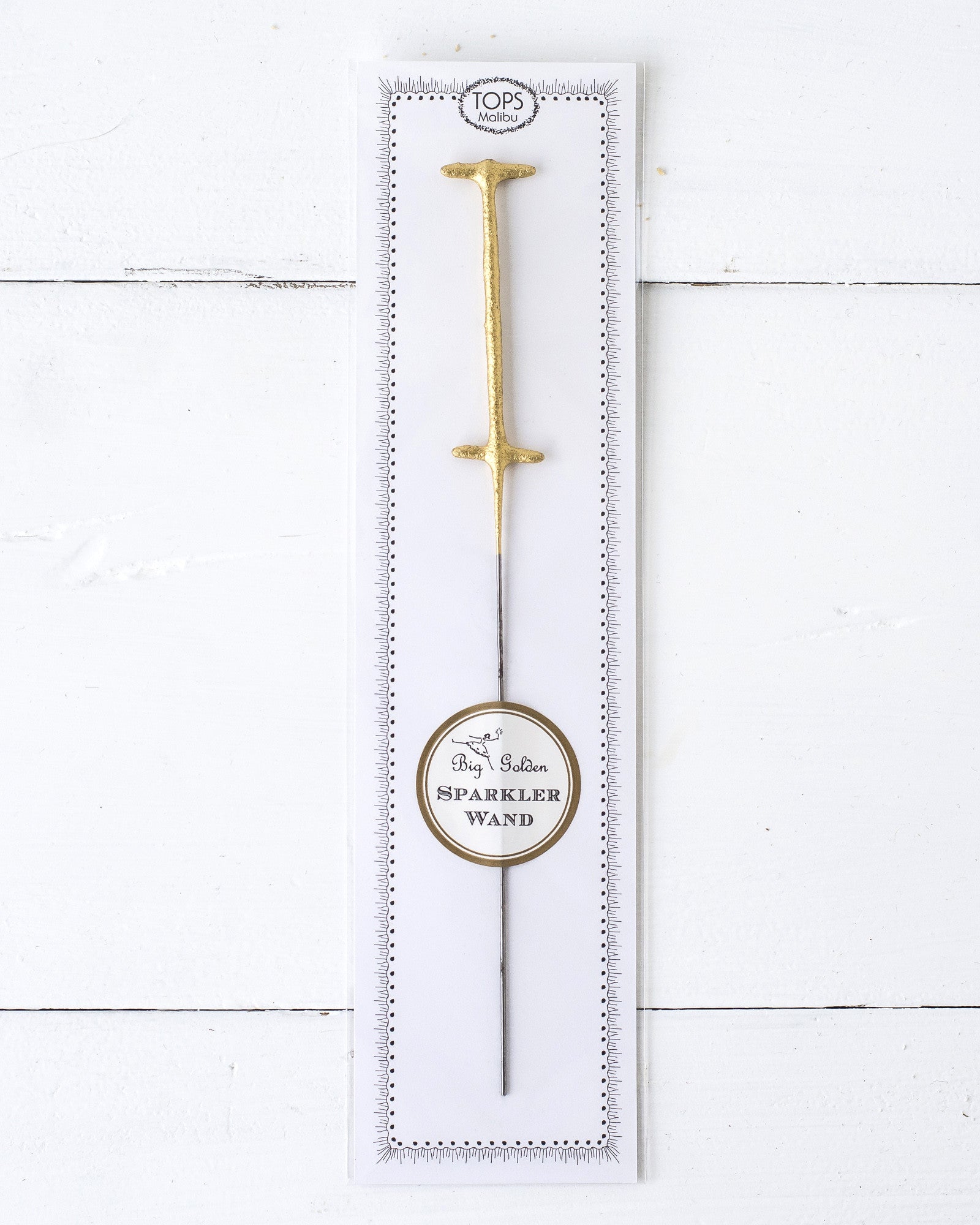 Tops Malibu gold Letter Sparkler "I" in package.